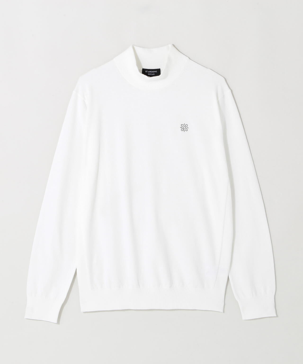カシミヤタッチ天竺モックネックニットプルオーバー (MENS) | ST