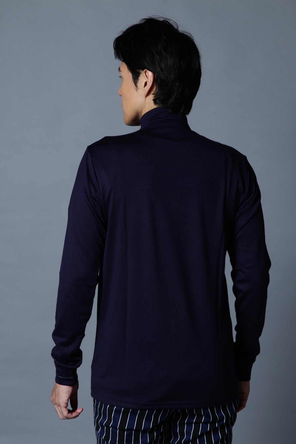 BK/ウォッシャブルウール天竺ハイネック