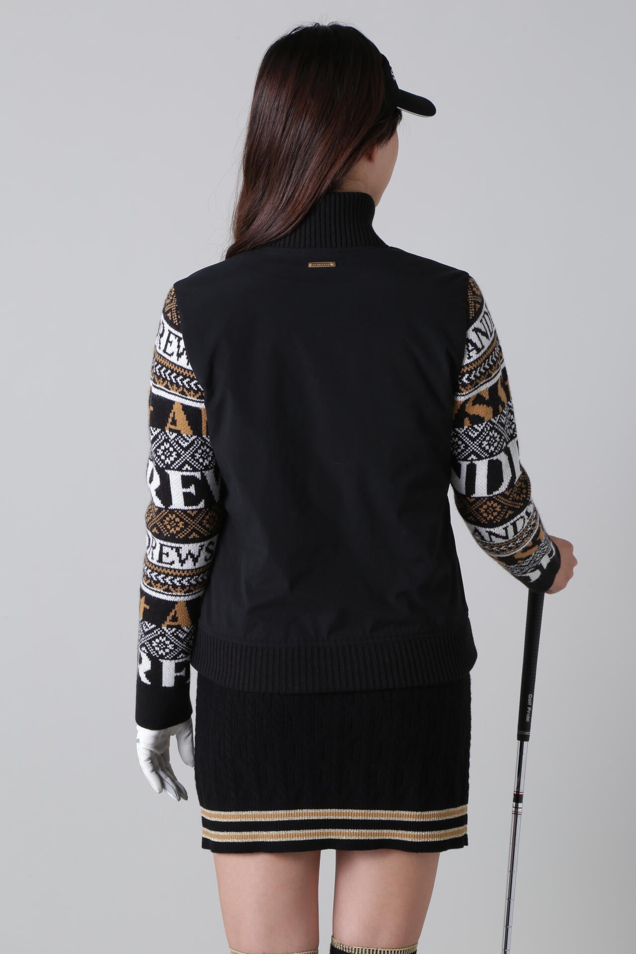 中綿袖ニットブルゾン (WOMENS)