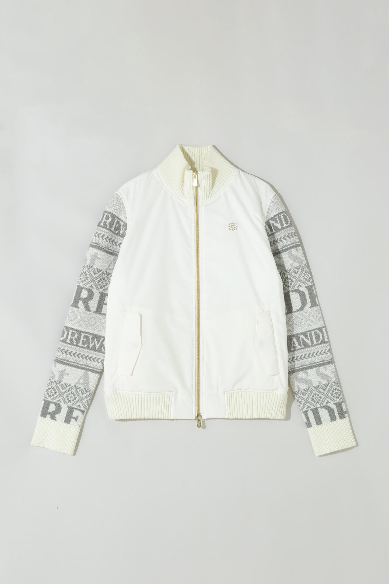 中綿袖ニットブルゾン (WOMENS)