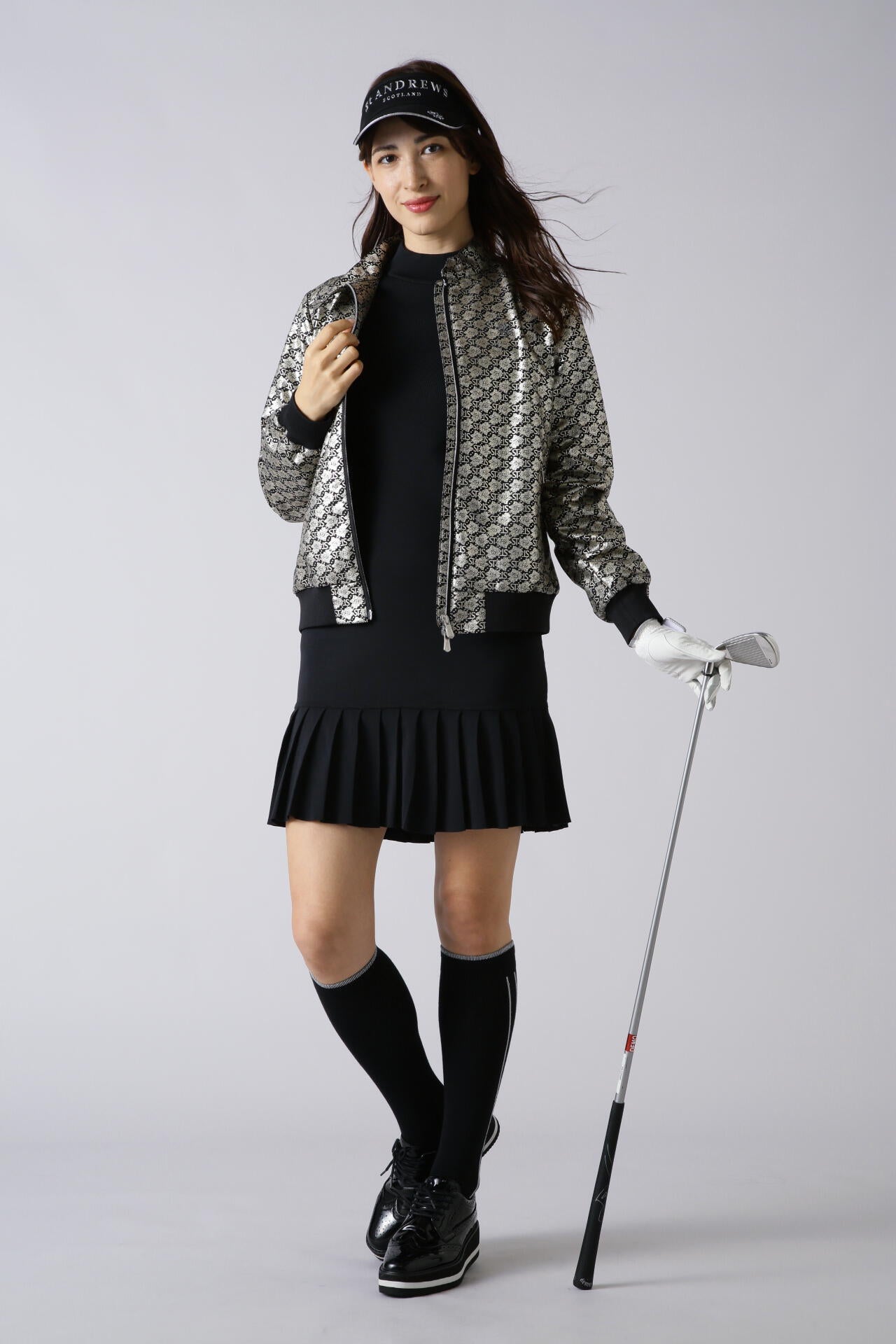 STボニースコットランド箔プリントブルゾン (WOMENS)