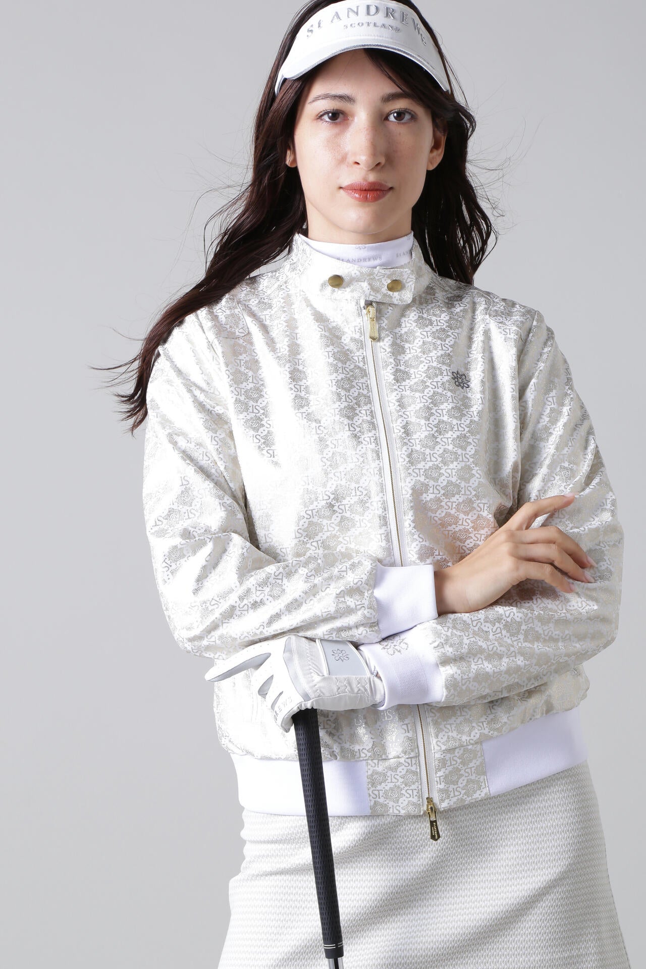 STボニースコットランド箔プリントブルゾン (WOMENS)