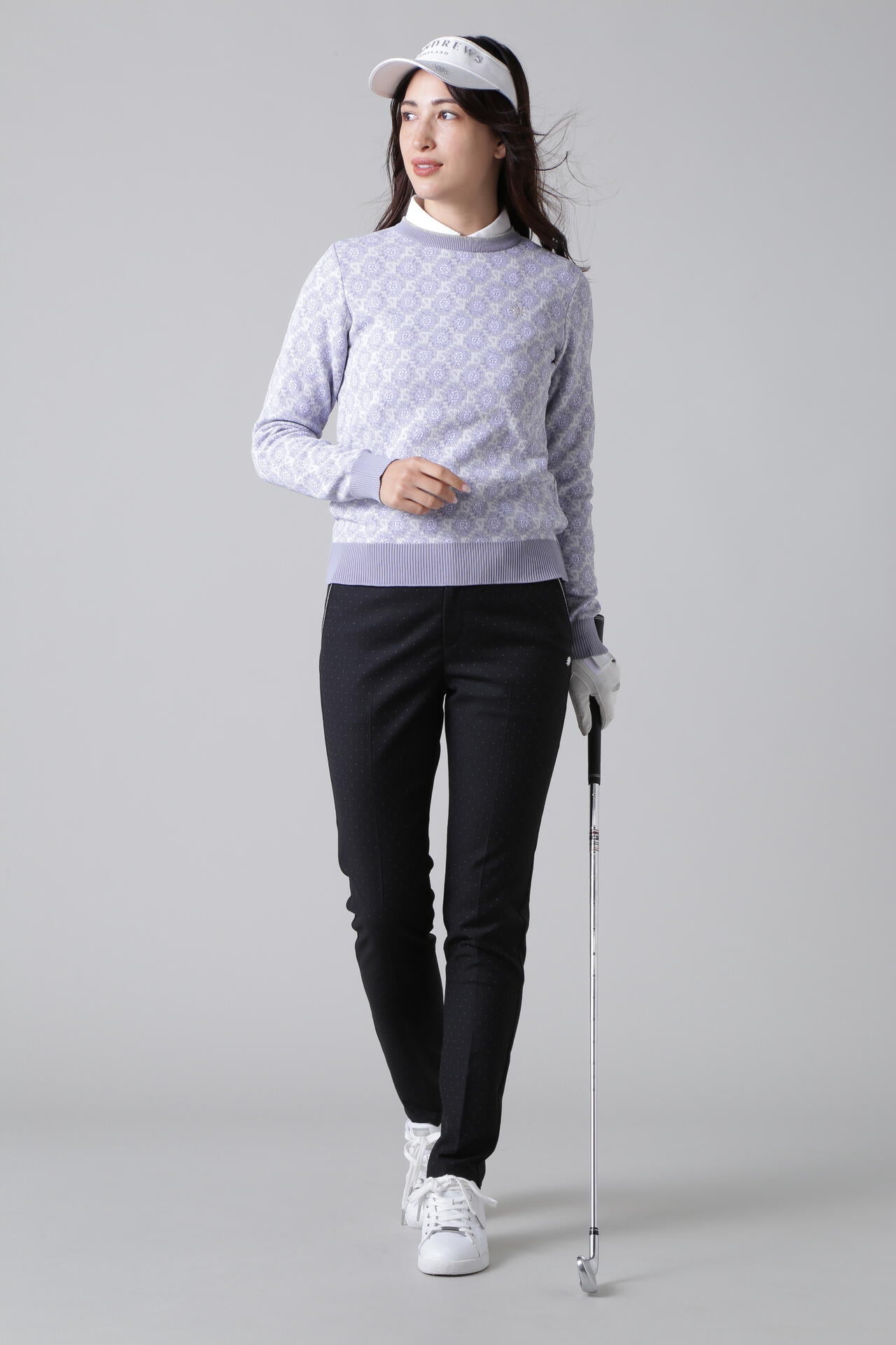 ドットストレッチパンツ (WOMENS)