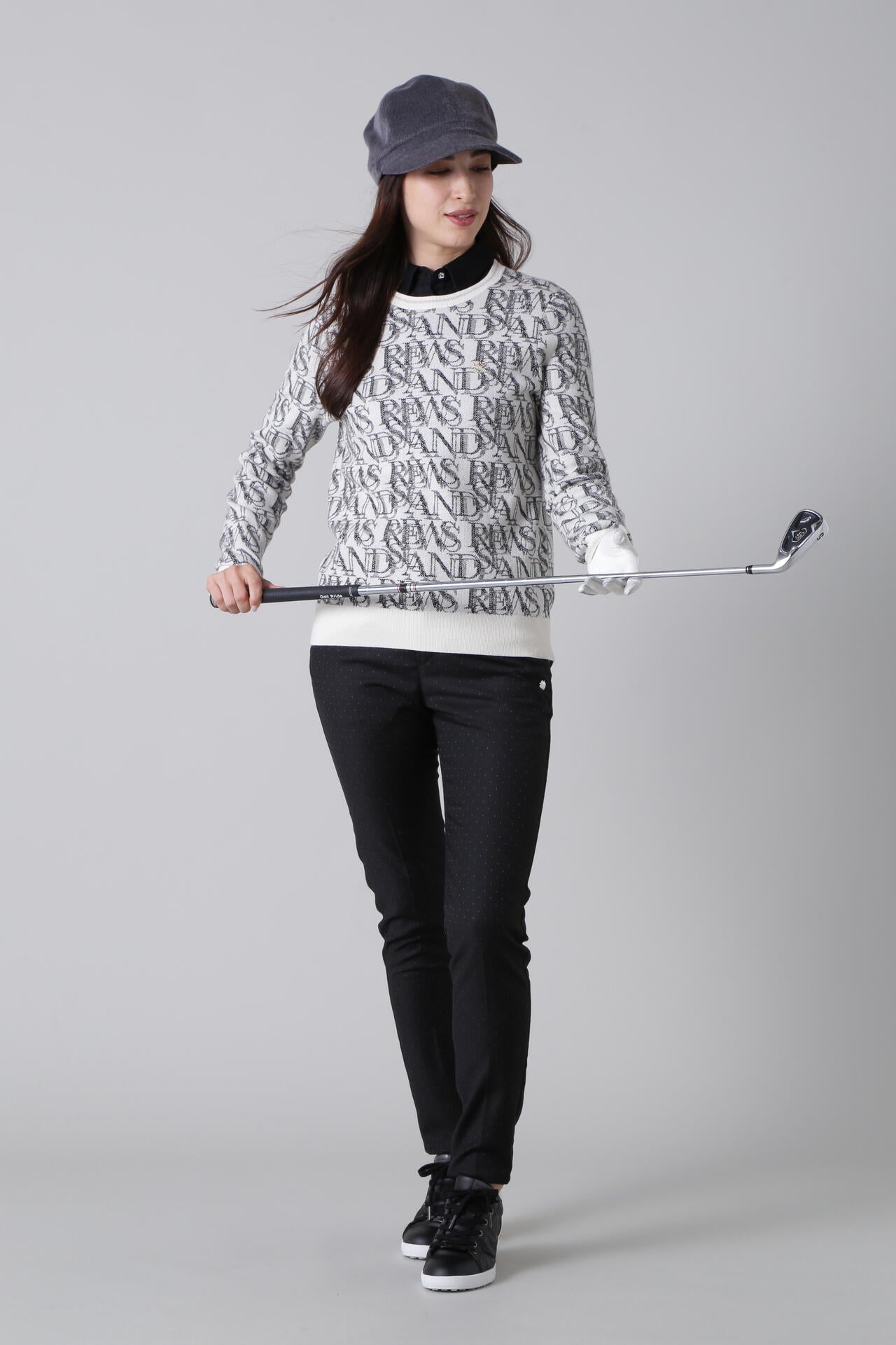 ドットストレッチパンツ (WOMENS)
