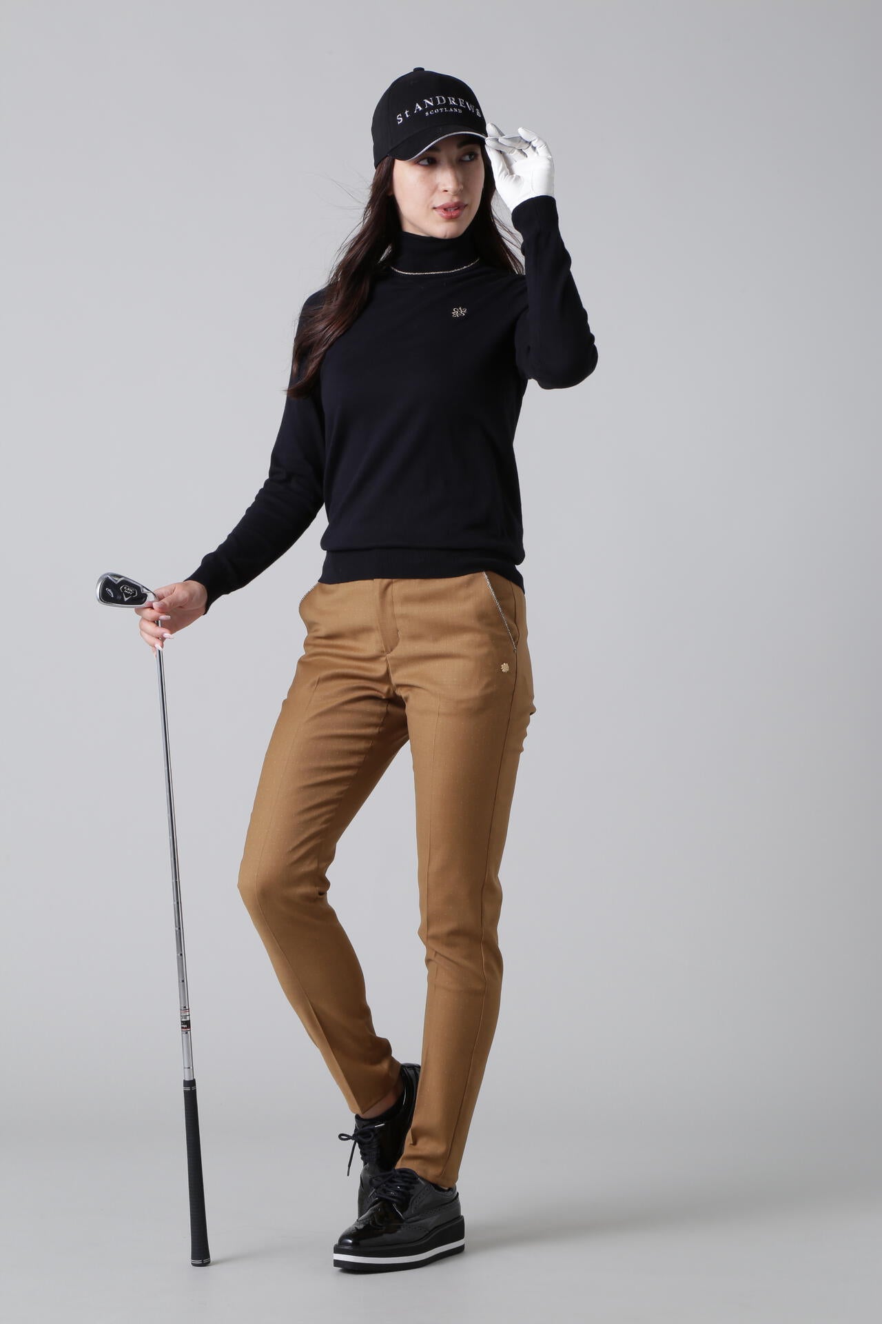 ドットストレッチパンツ (WOMENS)