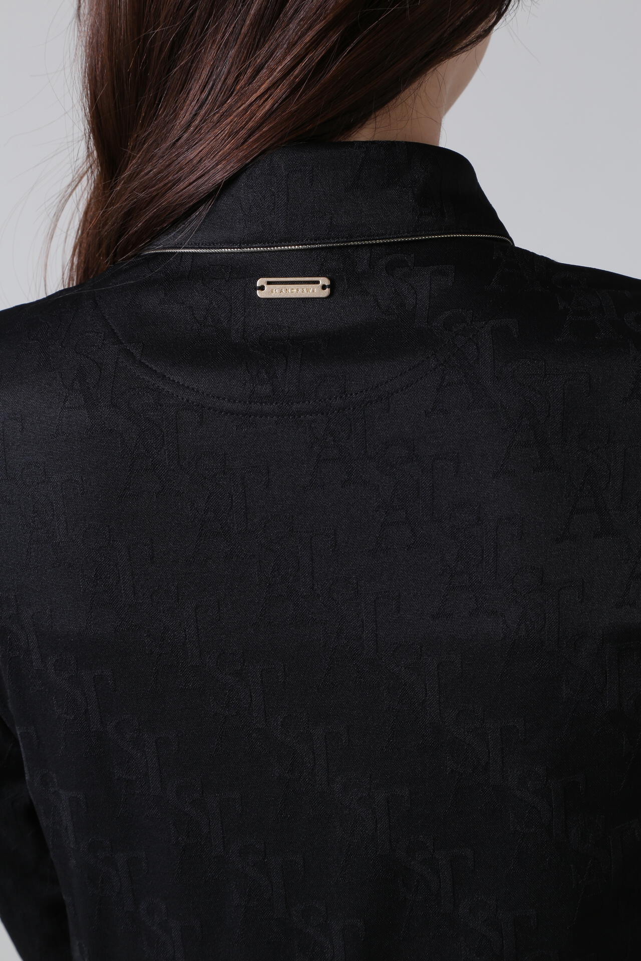STAロゴジャガード長袖カットソーシャツ (WOMENS)