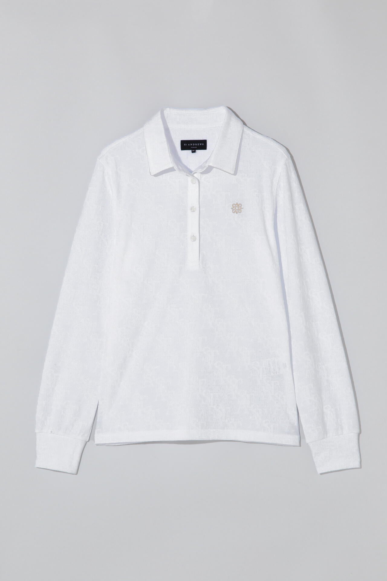 STAロゴジャガード長袖カットソーシャツ (WOMENS)