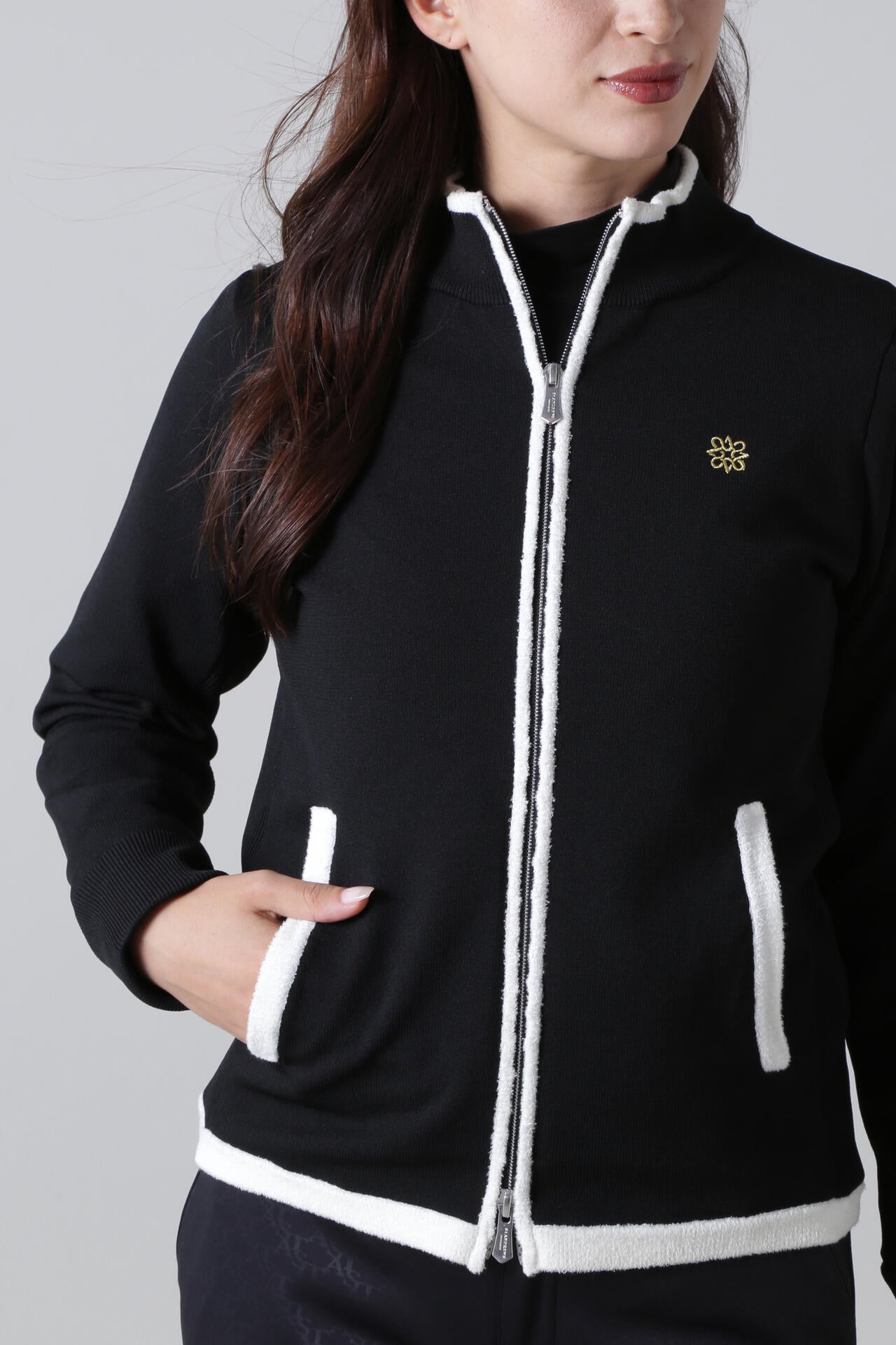 St.Andrews セントアンドリュー ス　裏付きニットブルゾン サイズM サイズ：LL ST ANDREWS セントアンドリュース 裏地付き 長袖ニット