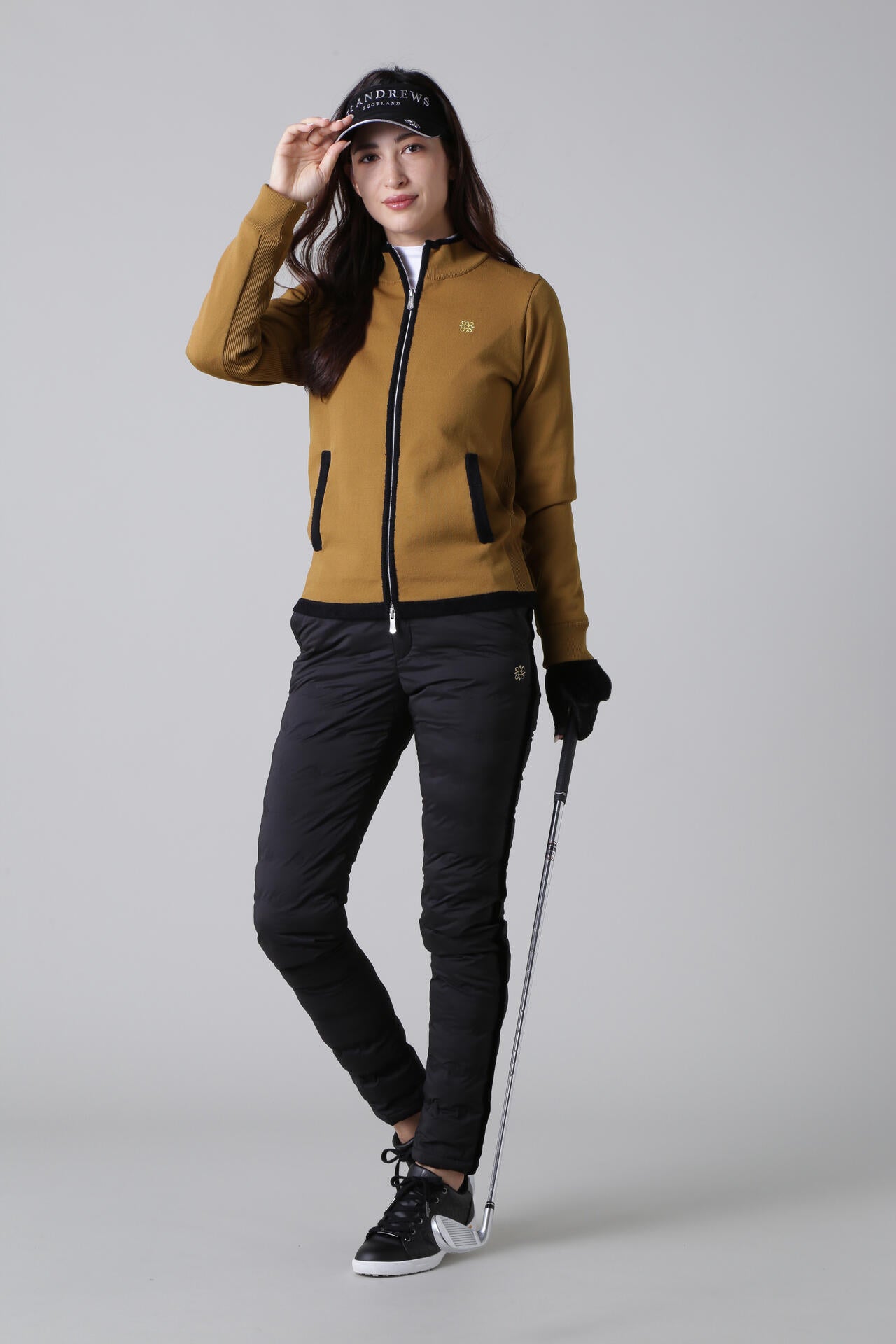 12G天竺裏地付きスタンドジップニットブルゾン (WOMENS) | St ANDREWS