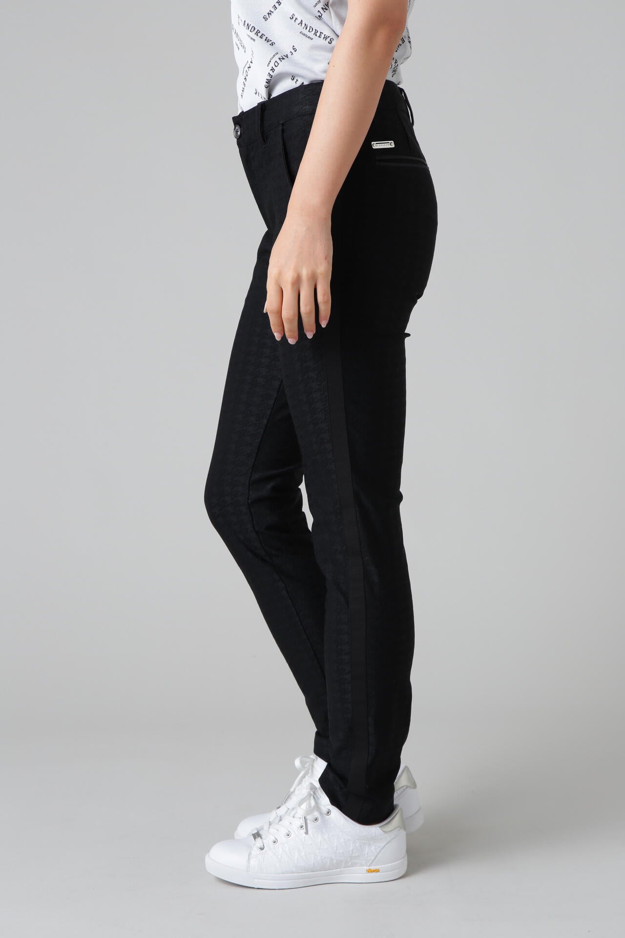 千鳥ジャガードストレッチパンツ (WOMENS)