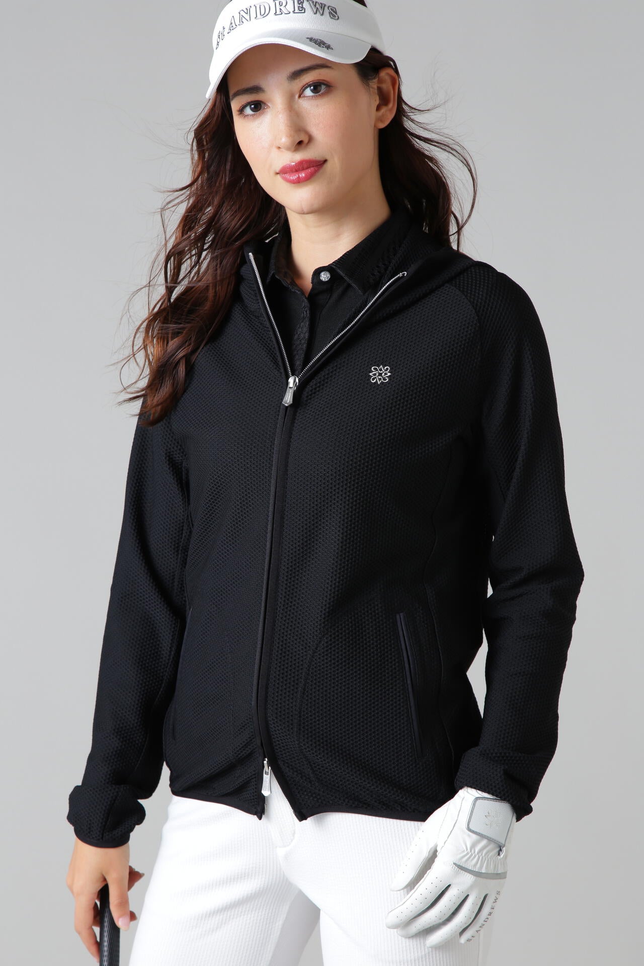 プラスリッチ ハニカムフルジップフーディ (WOMENS)