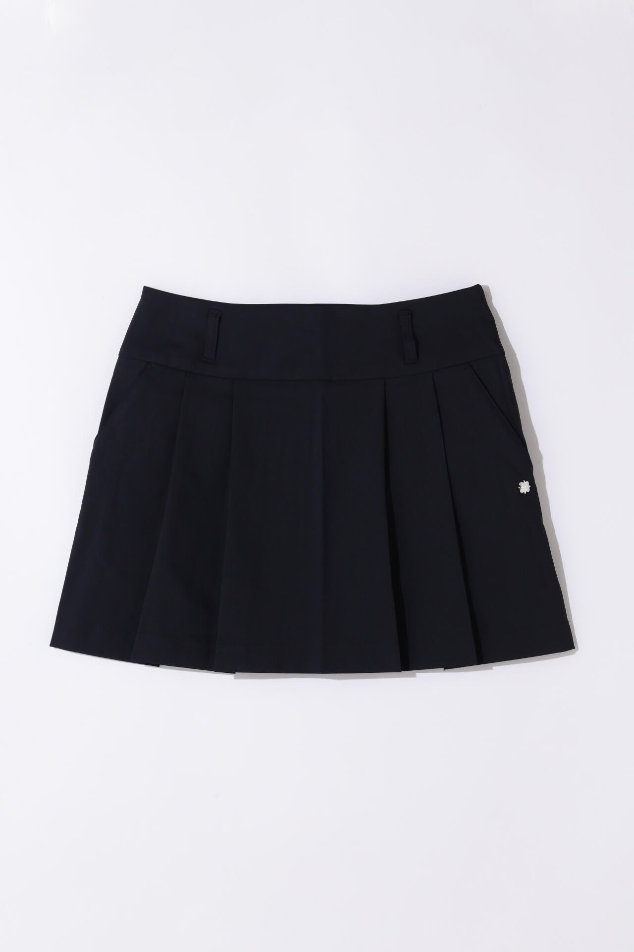 2WAY二重織ドビーストレッチ ボックスプリーツスカート (WOMENS)