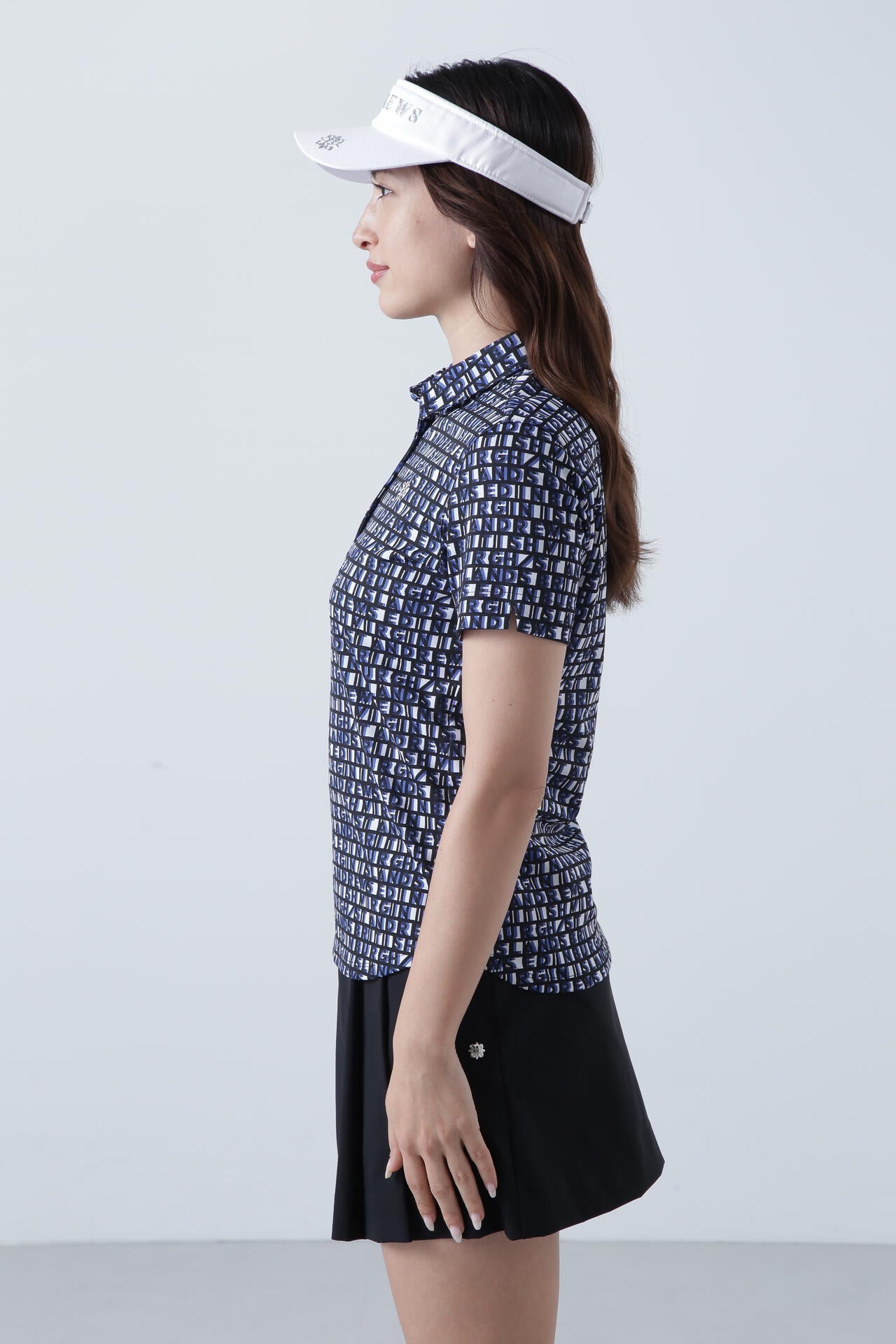 スクエアロゴジャガード半袖シャツ (WOMENS) | St ANDREWS（セント