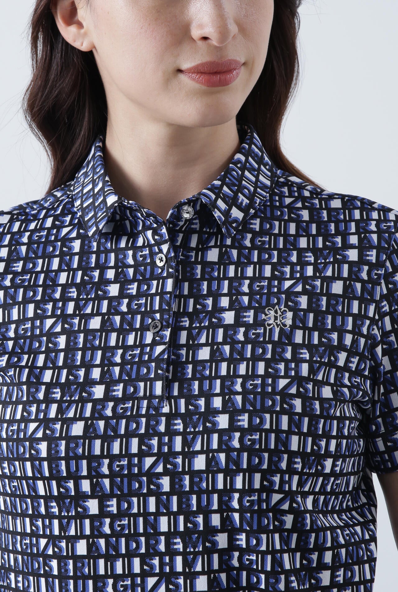 スクエアロゴジャガード半袖シャツ (WOMENS) | St ANDREWS（セント
