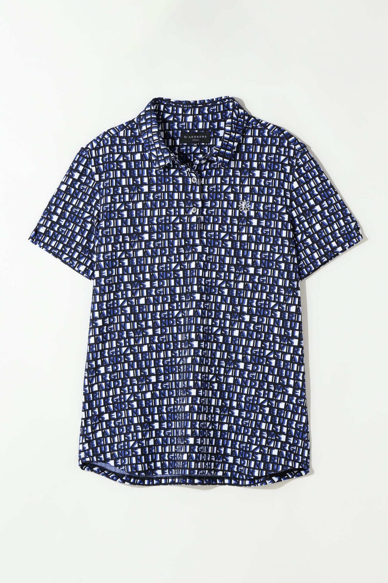 スクエアロゴジャガード半袖シャツ (WOMENS) | St ANDREWS（セント