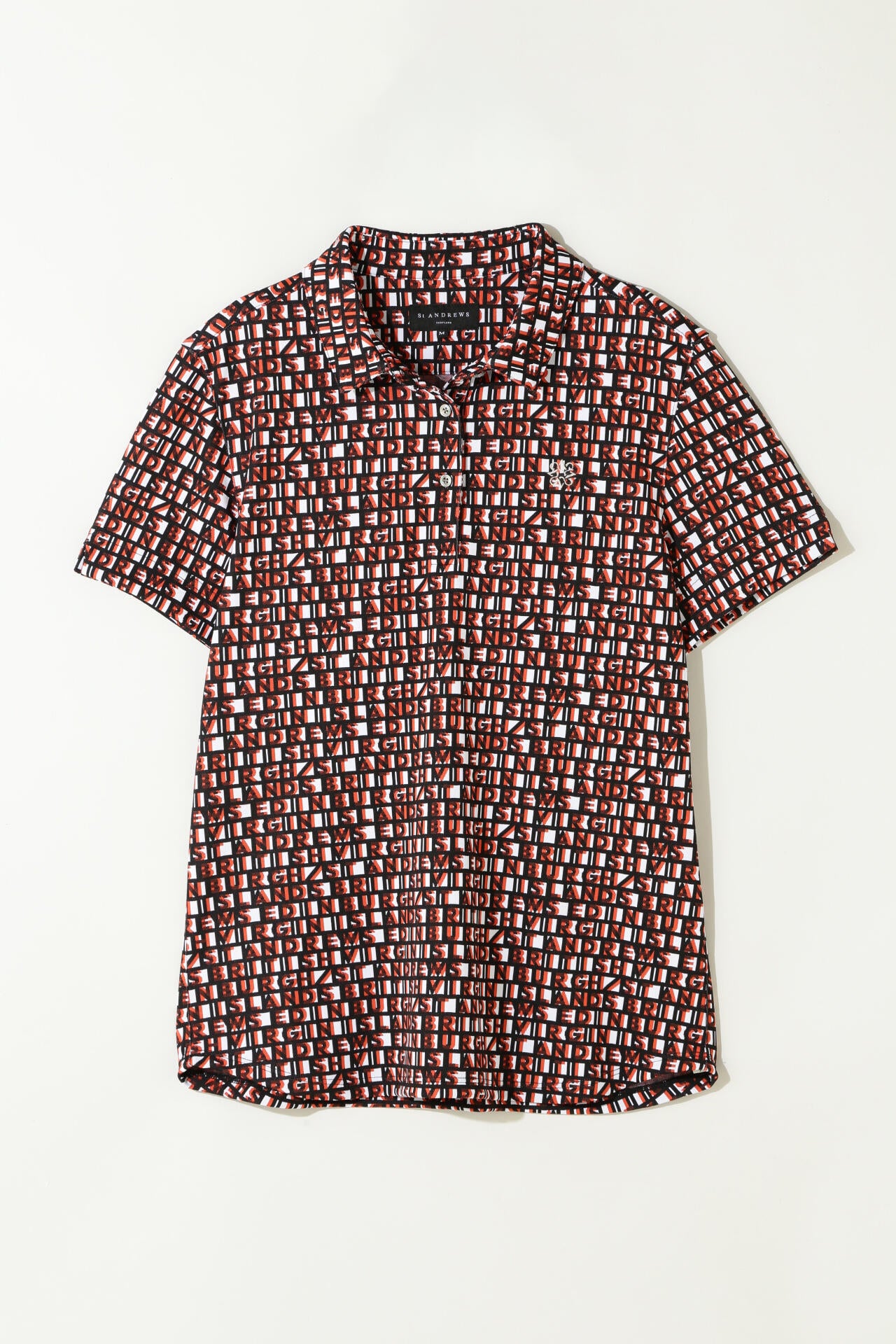 スクエアロゴジャガード半袖シャツ (WOMENS) | St ANDREWS（セント