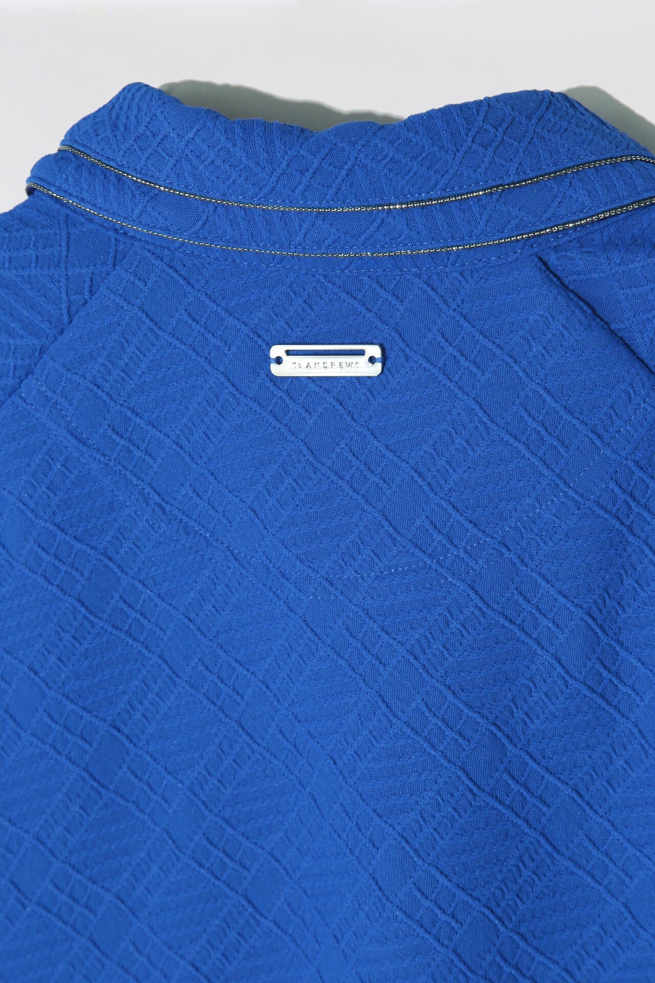 菱形ジャガード半袖シャツ (WOMENS)