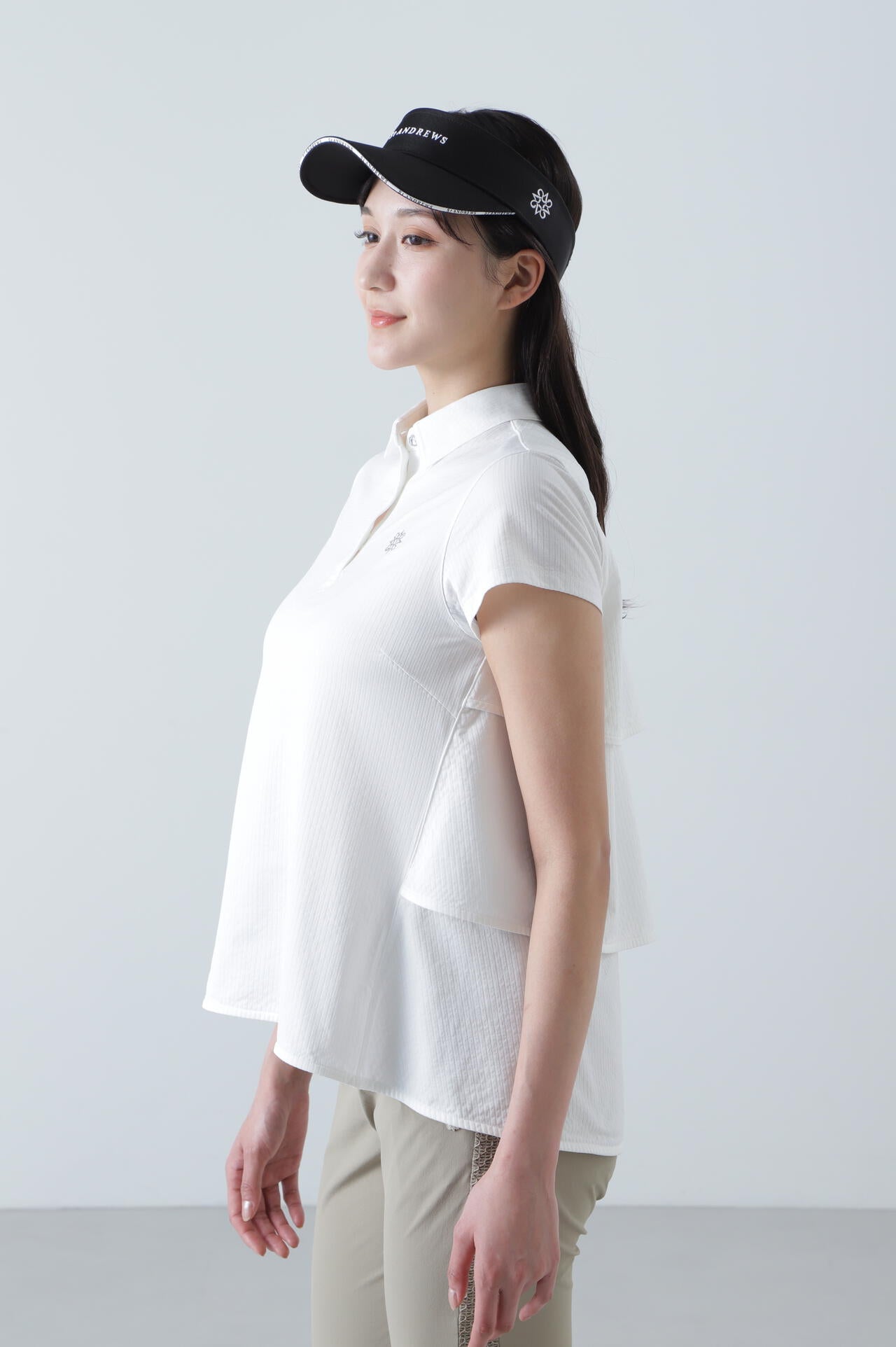サッカーストライプ半袖シャツ (WOMENS)