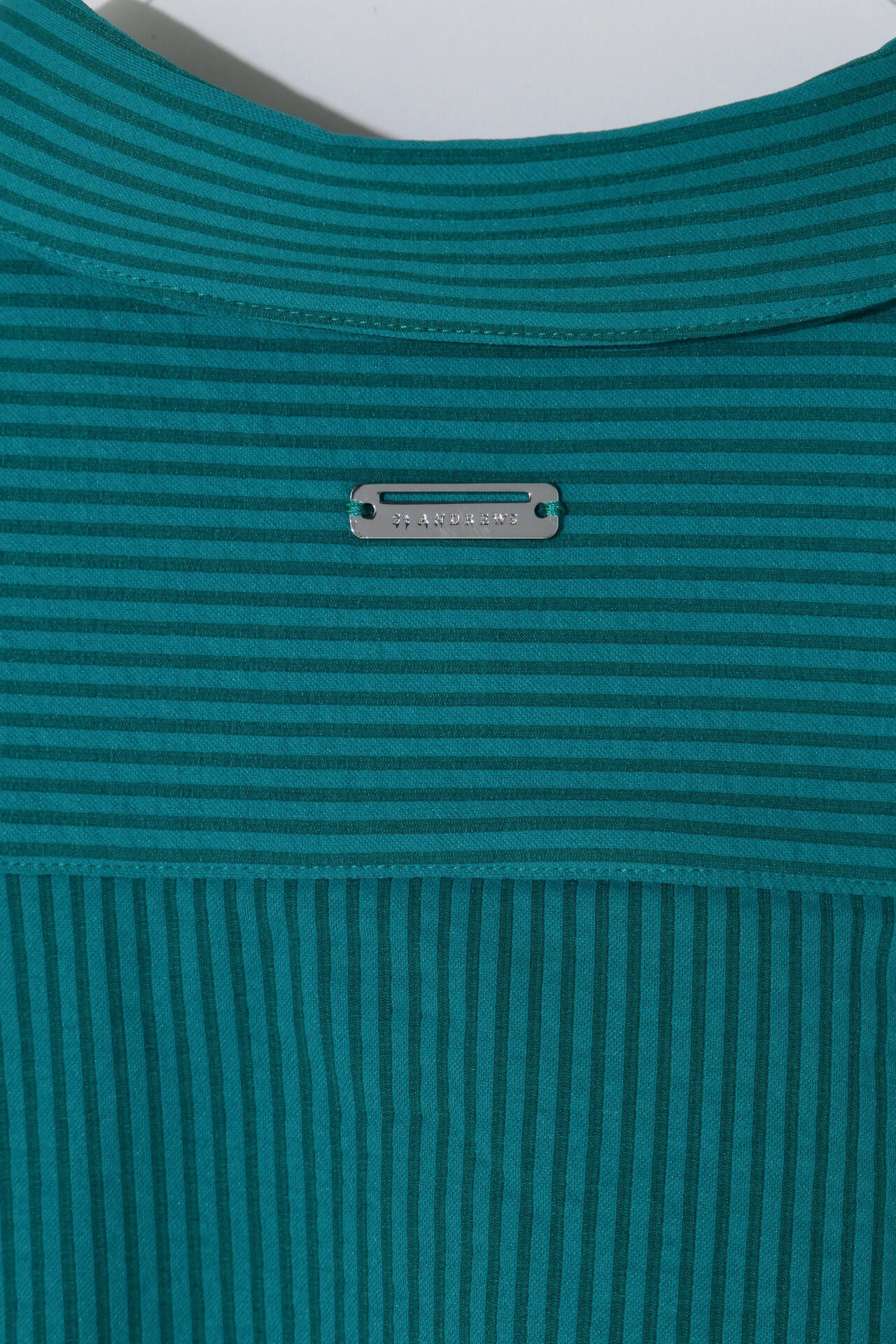 サッカーストライプ半袖シャツ (WOMENS)