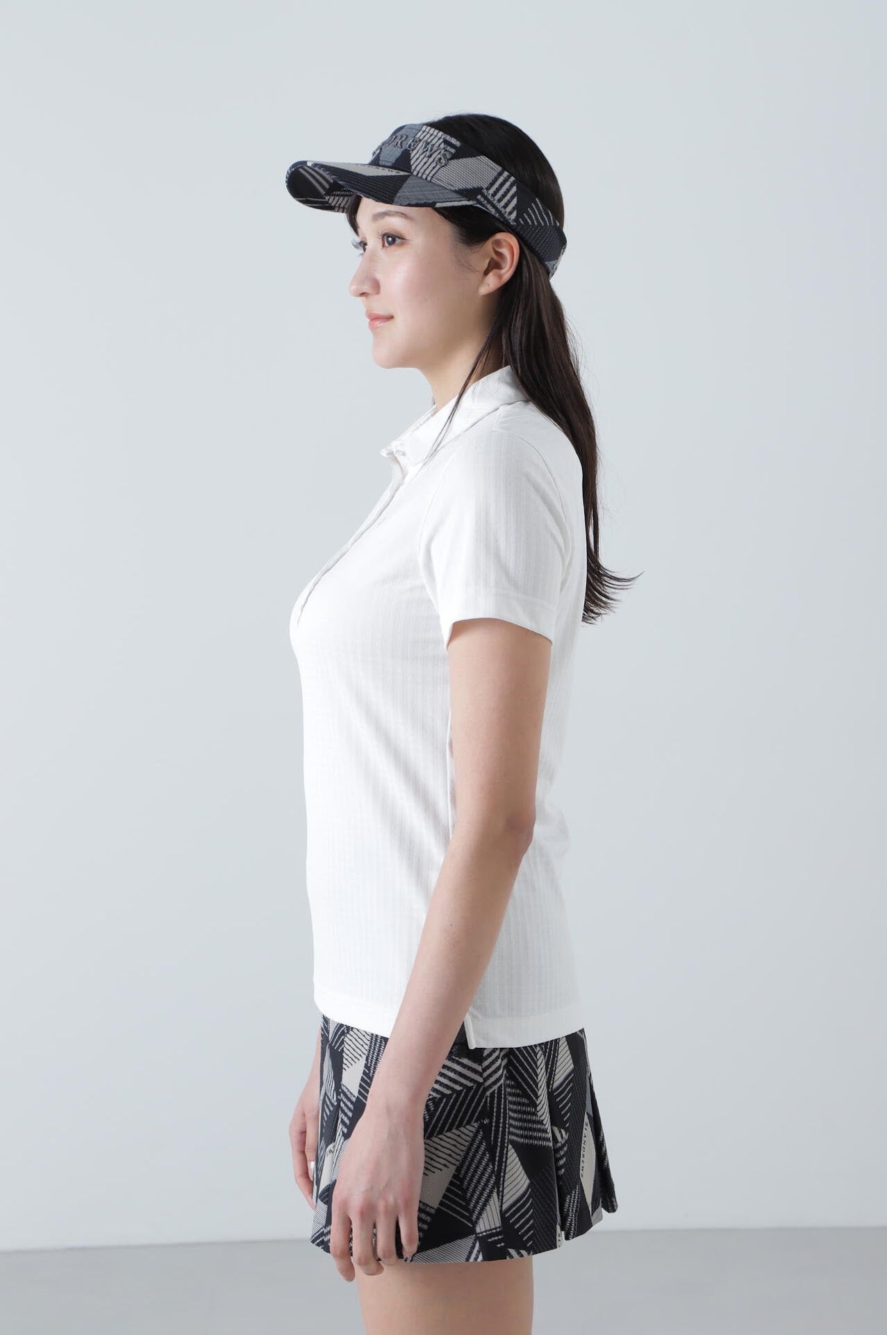 ギンガムジャガード半袖シャツ (WOMENS)