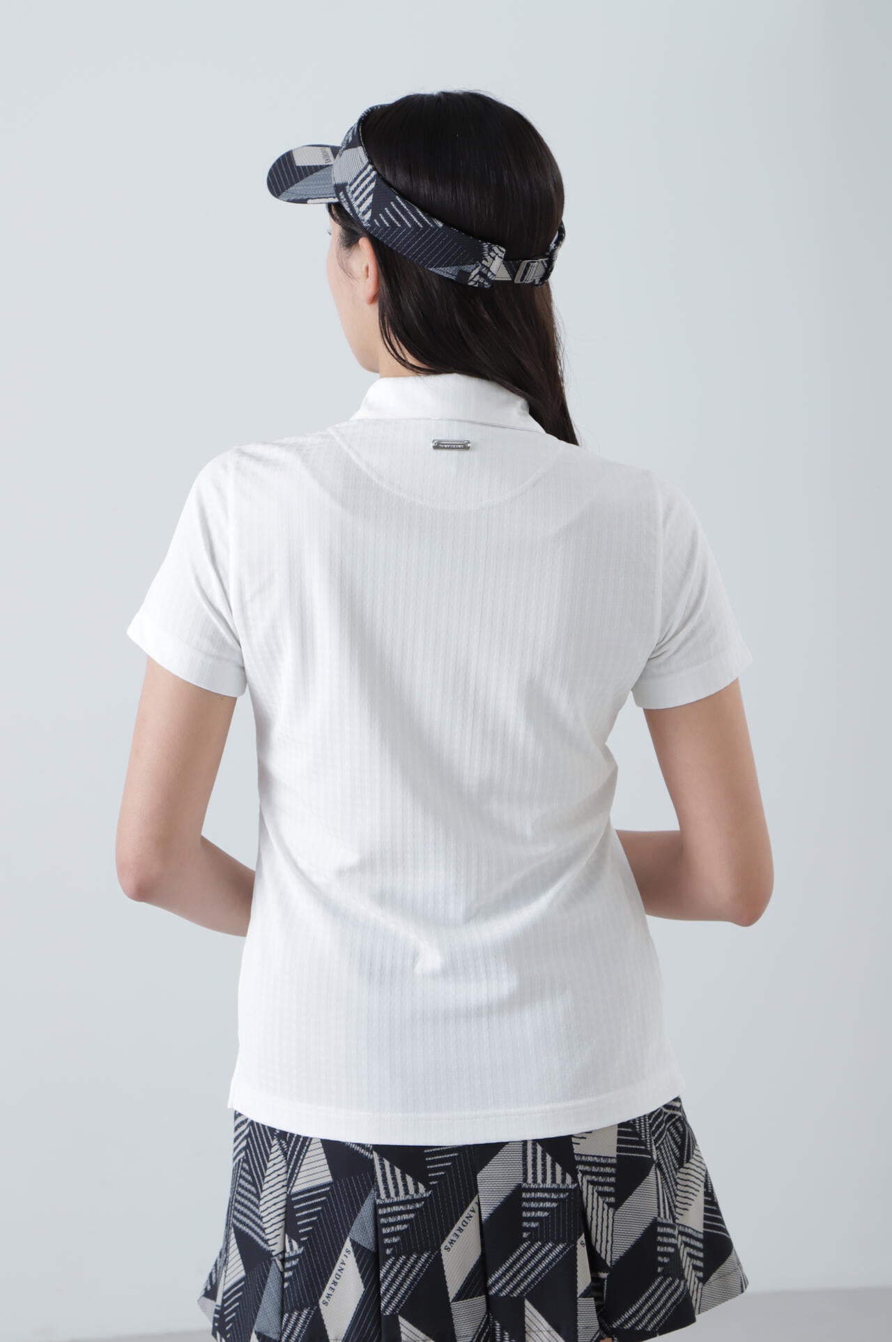 ギンガムジャガード半袖シャツ (WOMENS)