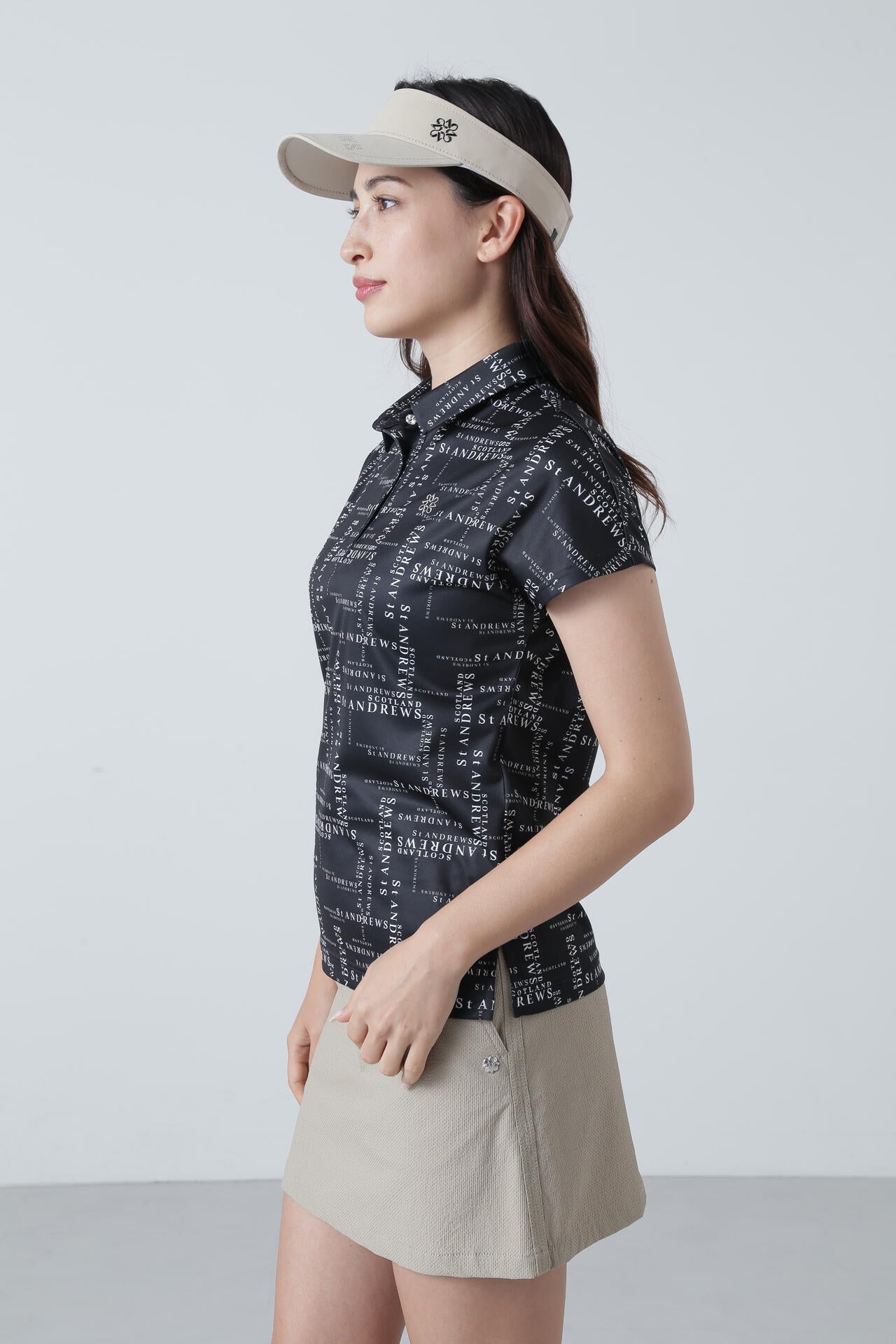 COOLMAXランダムロゴプリント半袖シャツ (WOMENS)