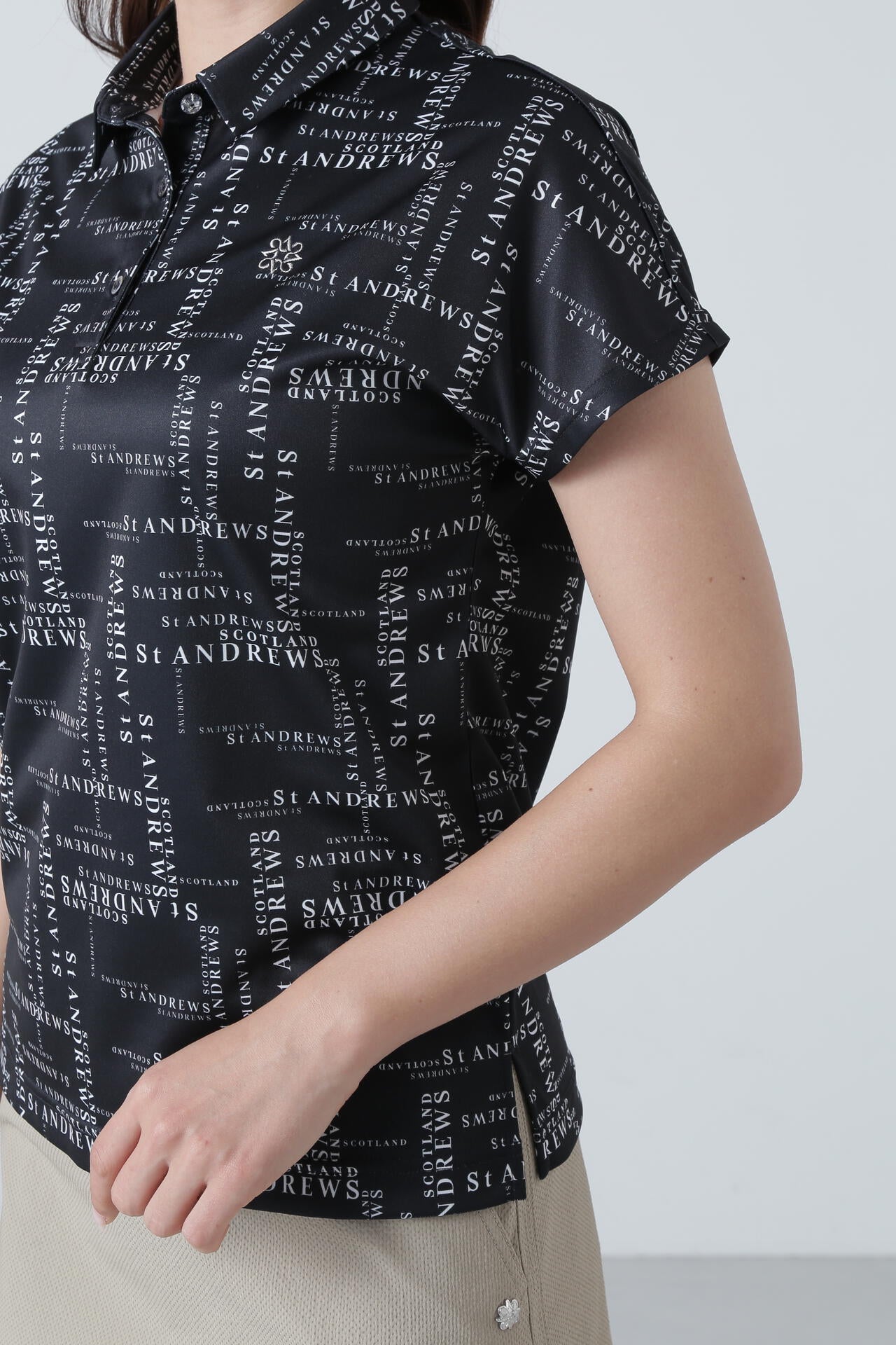 COOLMAXランダムロゴプリント半袖シャツ (WOMENS) | St ANDREWS