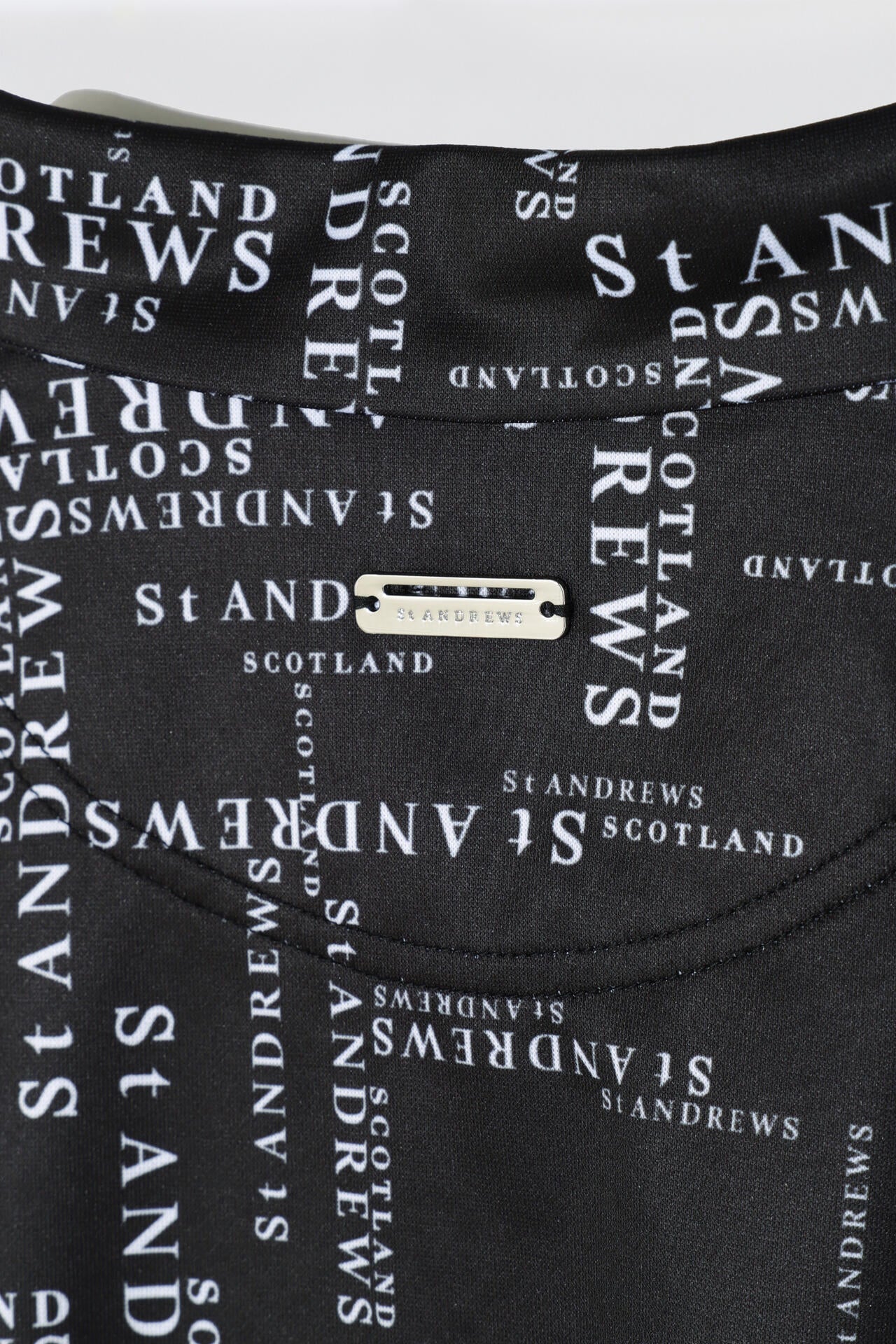 St Andrews ロゴプリントシャツ 黒 COOLMAXランダムロゴプリント半袖シャツ (WOMENS) | St ANDREWS