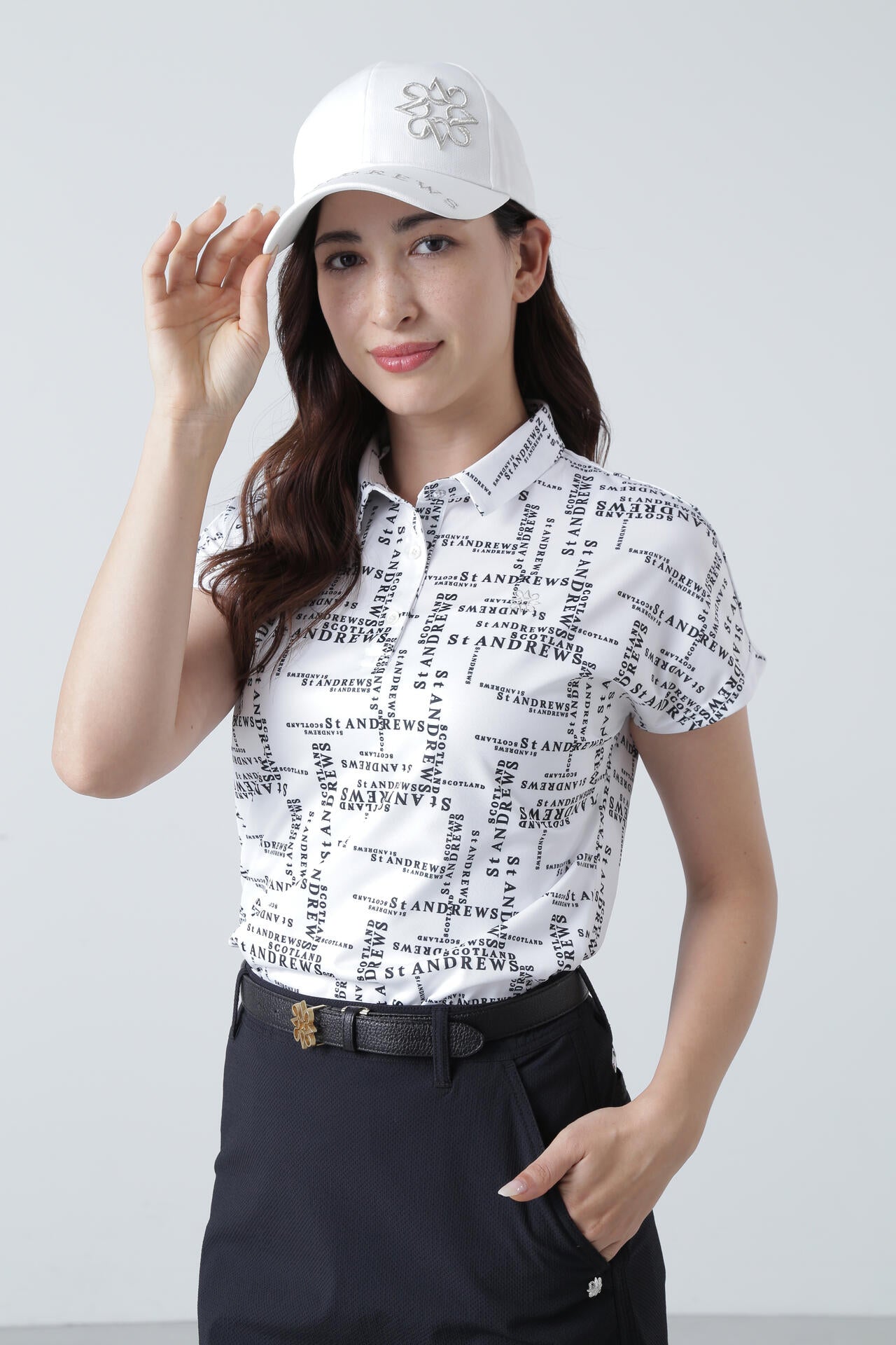COOLMAXランダムロゴプリント半袖シャツ (WOMENS) | St ANDREWS