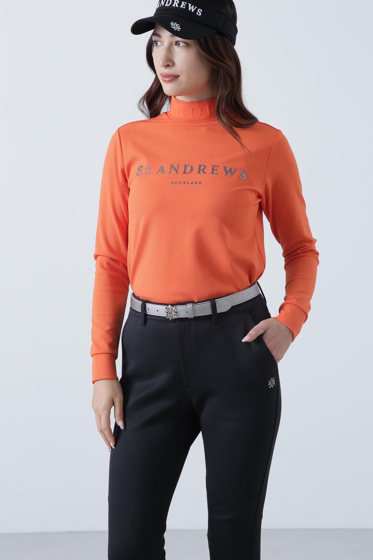 美品 スーパーリブパフハイネックトップス (フラワー)スピックアンドスパン HOLIDAY（ホリデイ）の「SUPER RIB PUFF HIGH-NECK TOPS (FLOWER