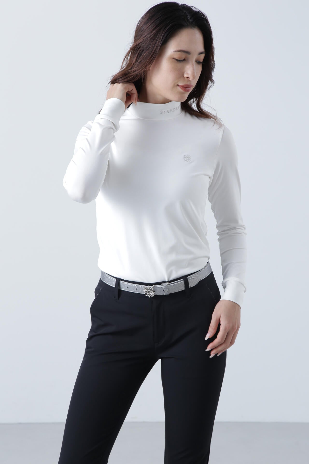 カチオンポリエステル ベア天竺 長袖ハイネック (WOMENS) | St ANDREWS