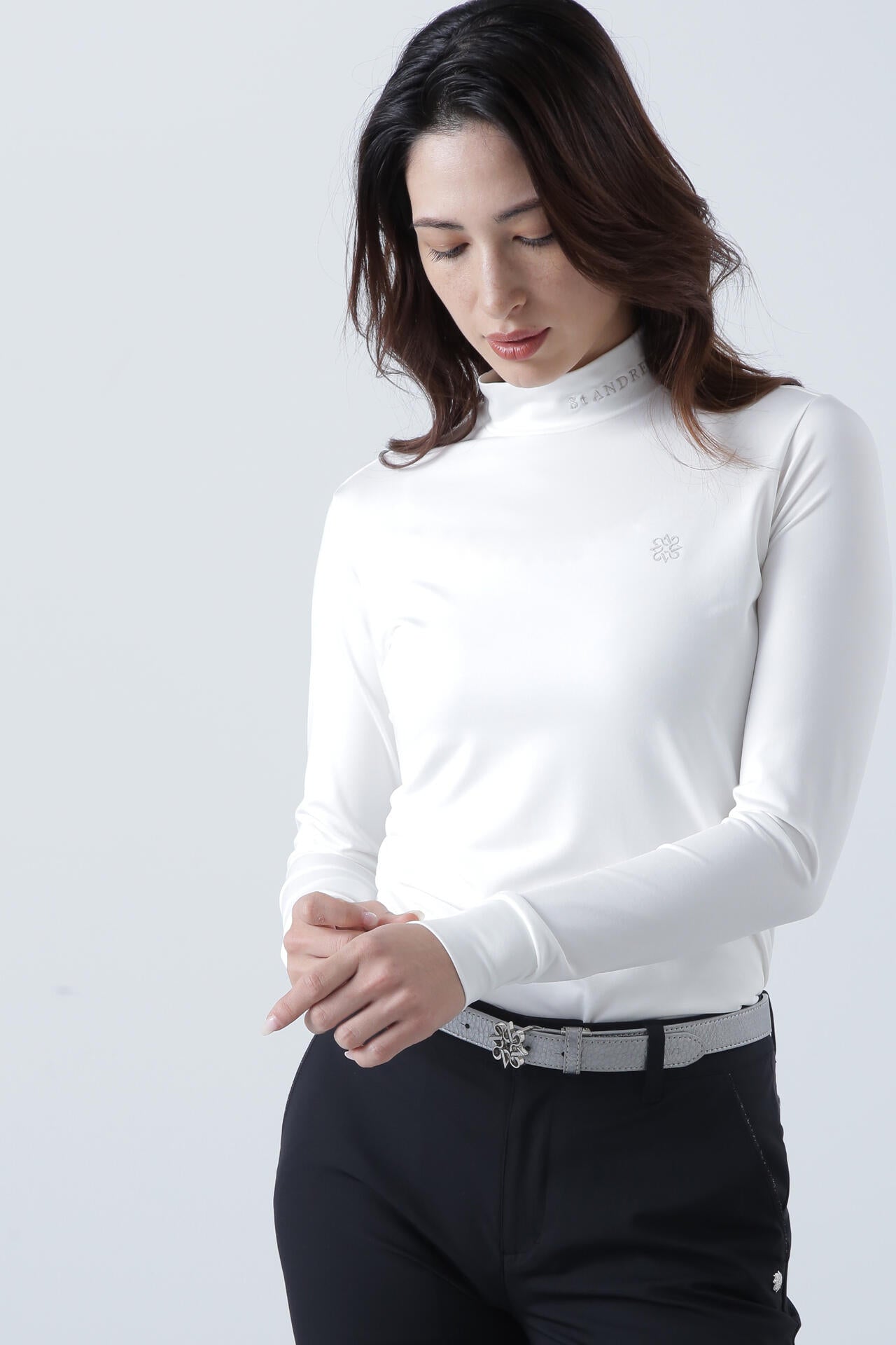 カチオンポリエステル ベア天竺 長袖ハイネック (WOMENS) | St ANDREWS