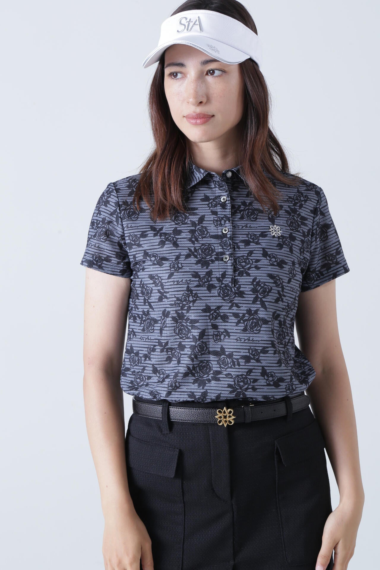 ボニースコットランドプリント 半袖ポロシャツ (WOMENS) | St ANDREWS