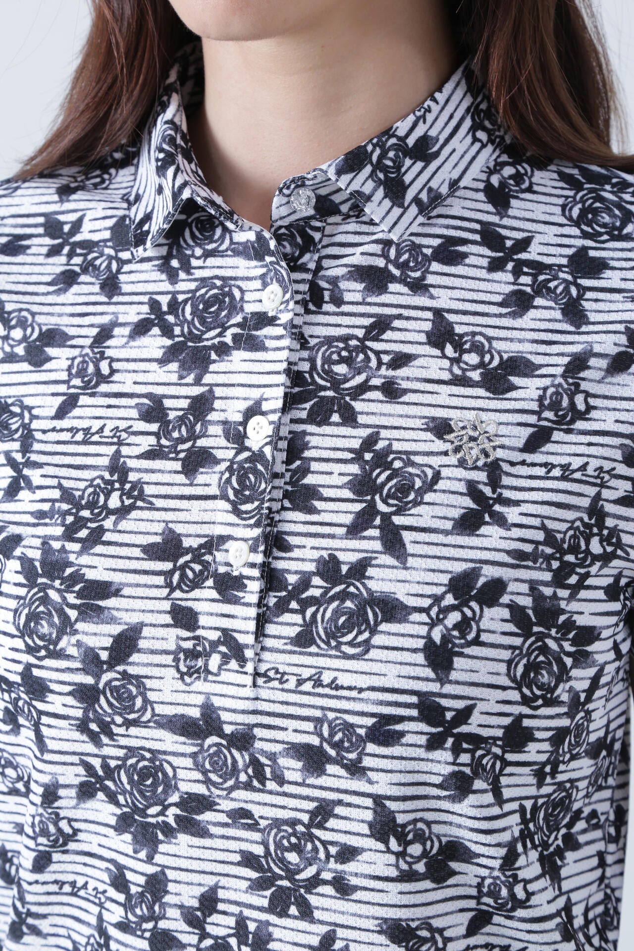 ボニースコットランドプリント 半袖ポロシャツ (WOMENS) | St ANDREWS