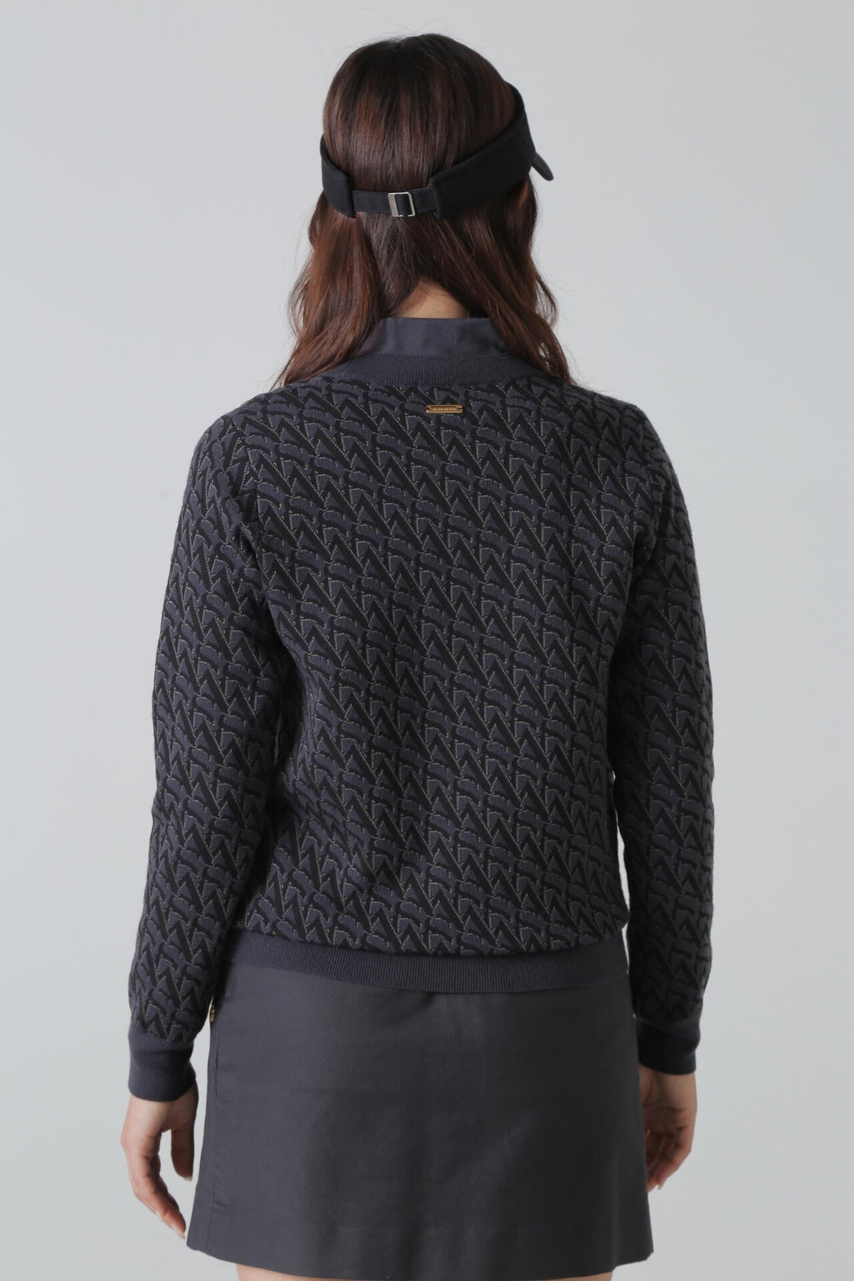 14G STAロゴジャガード クルーネックニットプルオーバー (WOMENS)