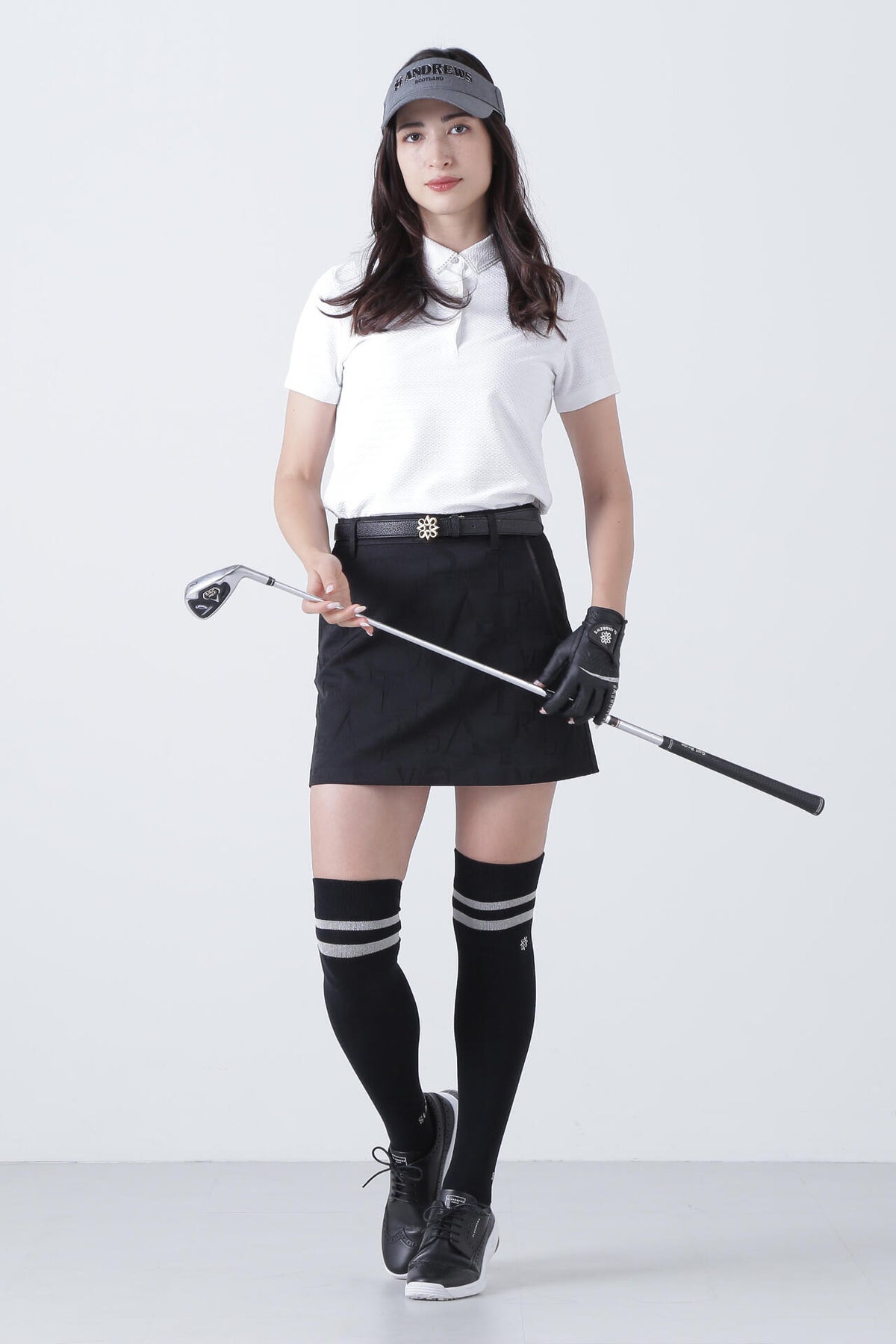 縄柄ジャガード半袖シャツ (WOMENS)