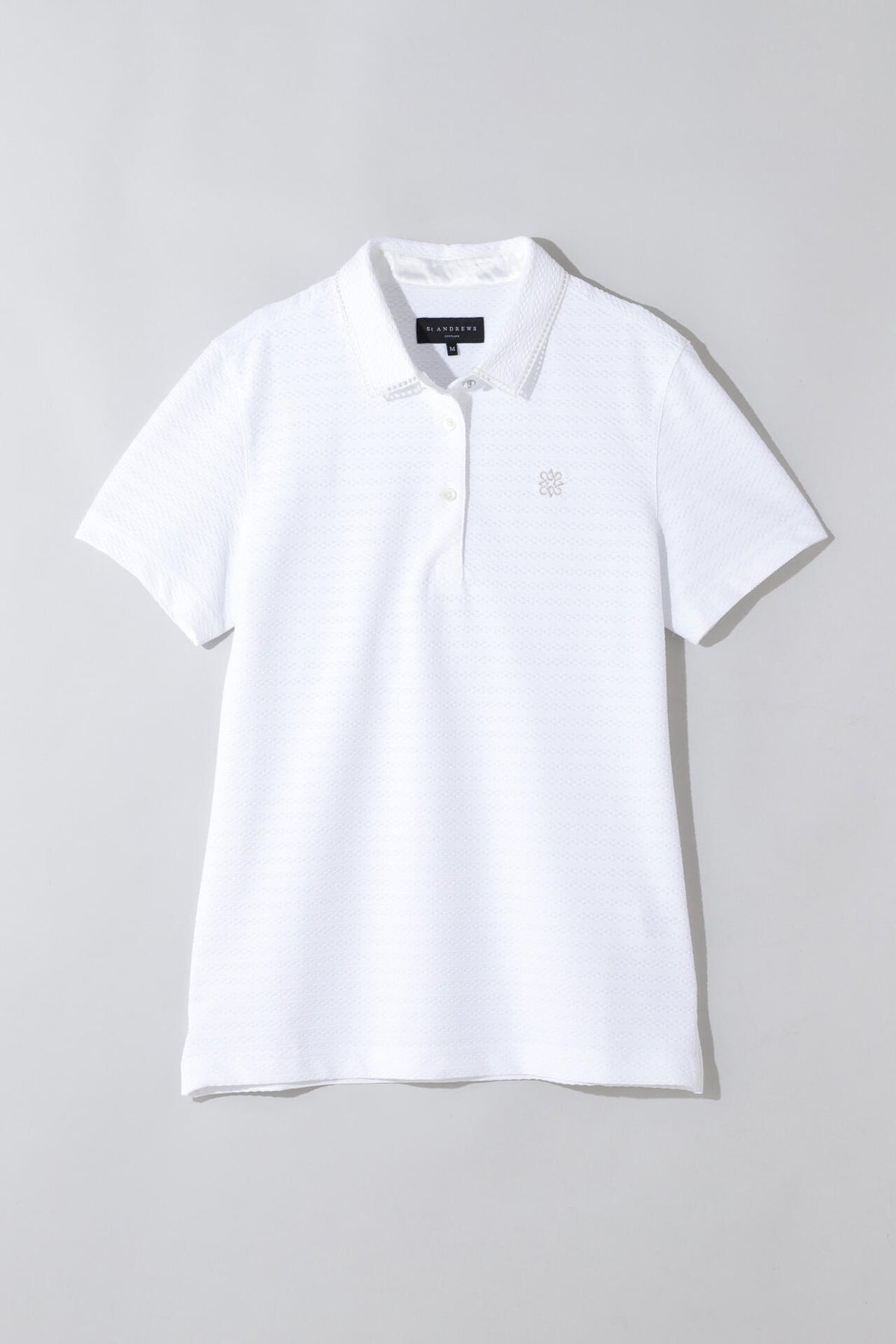 縄柄ジャガード半袖シャツ (WOMENS)