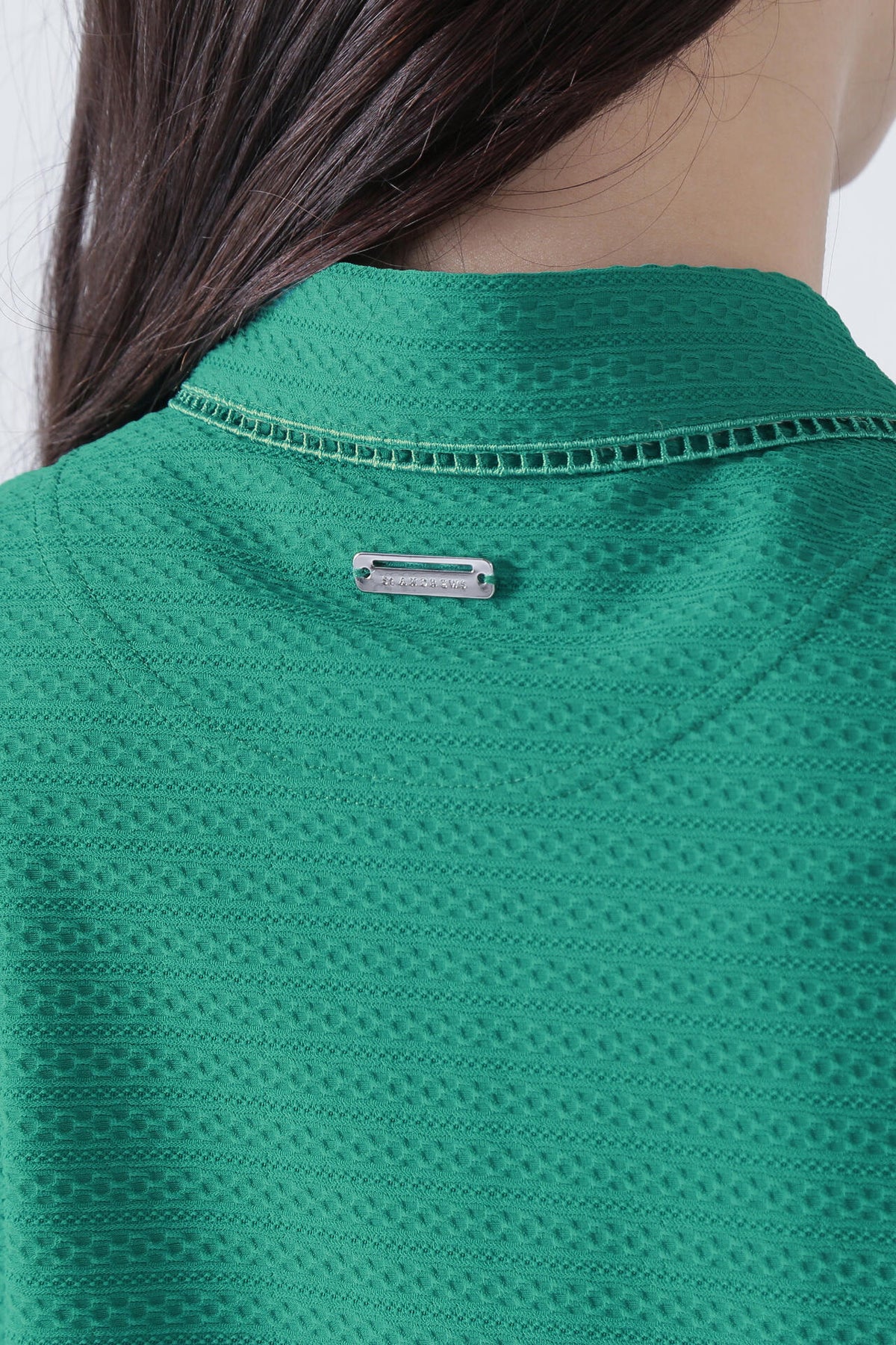 縄柄ジャガード半袖シャツ (WOMENS)