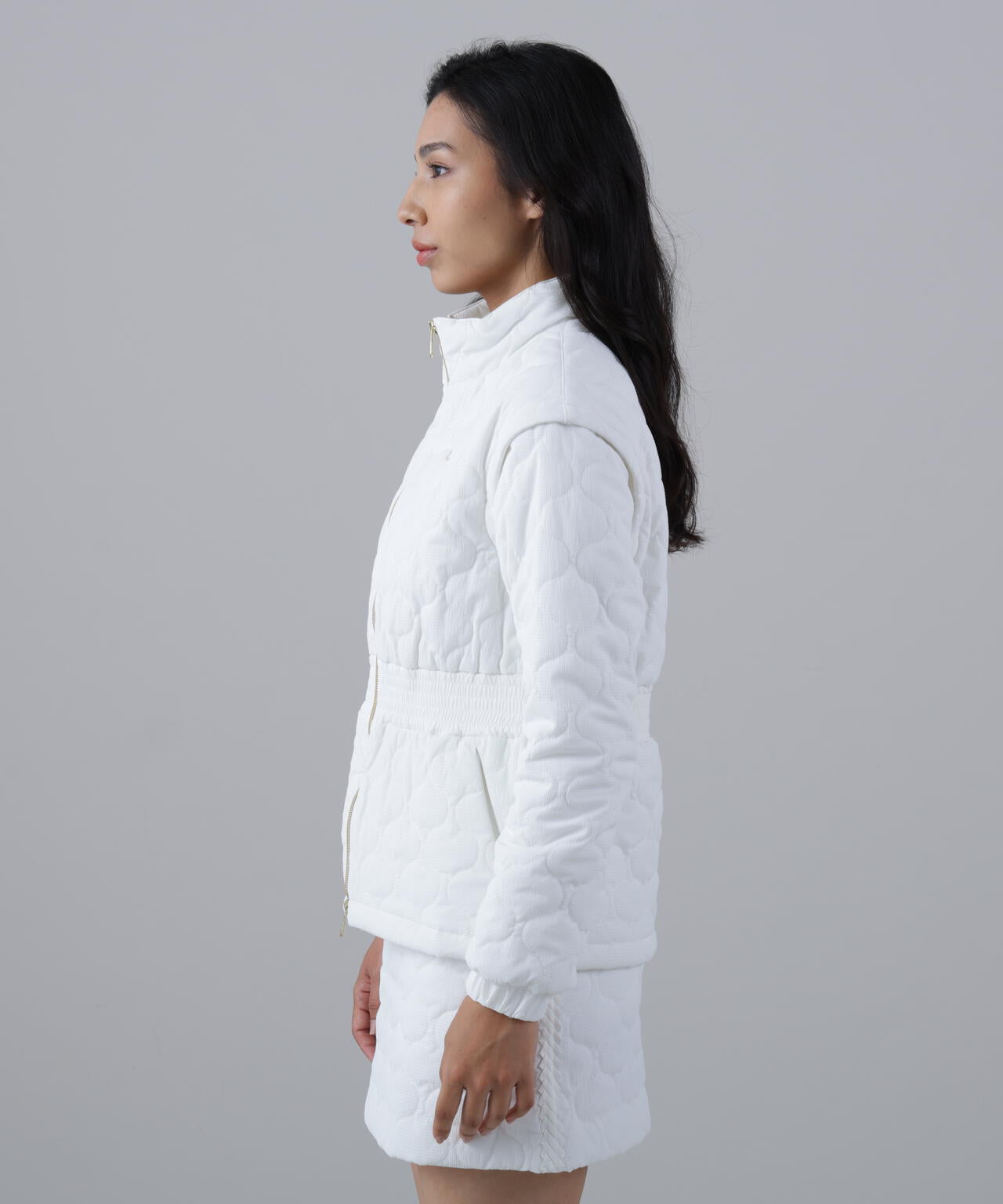 St ANDREWS ホワイトジャケット ウェーブストレッチ中綿ブルゾン (WOMENS) | St ANDREWS（セント