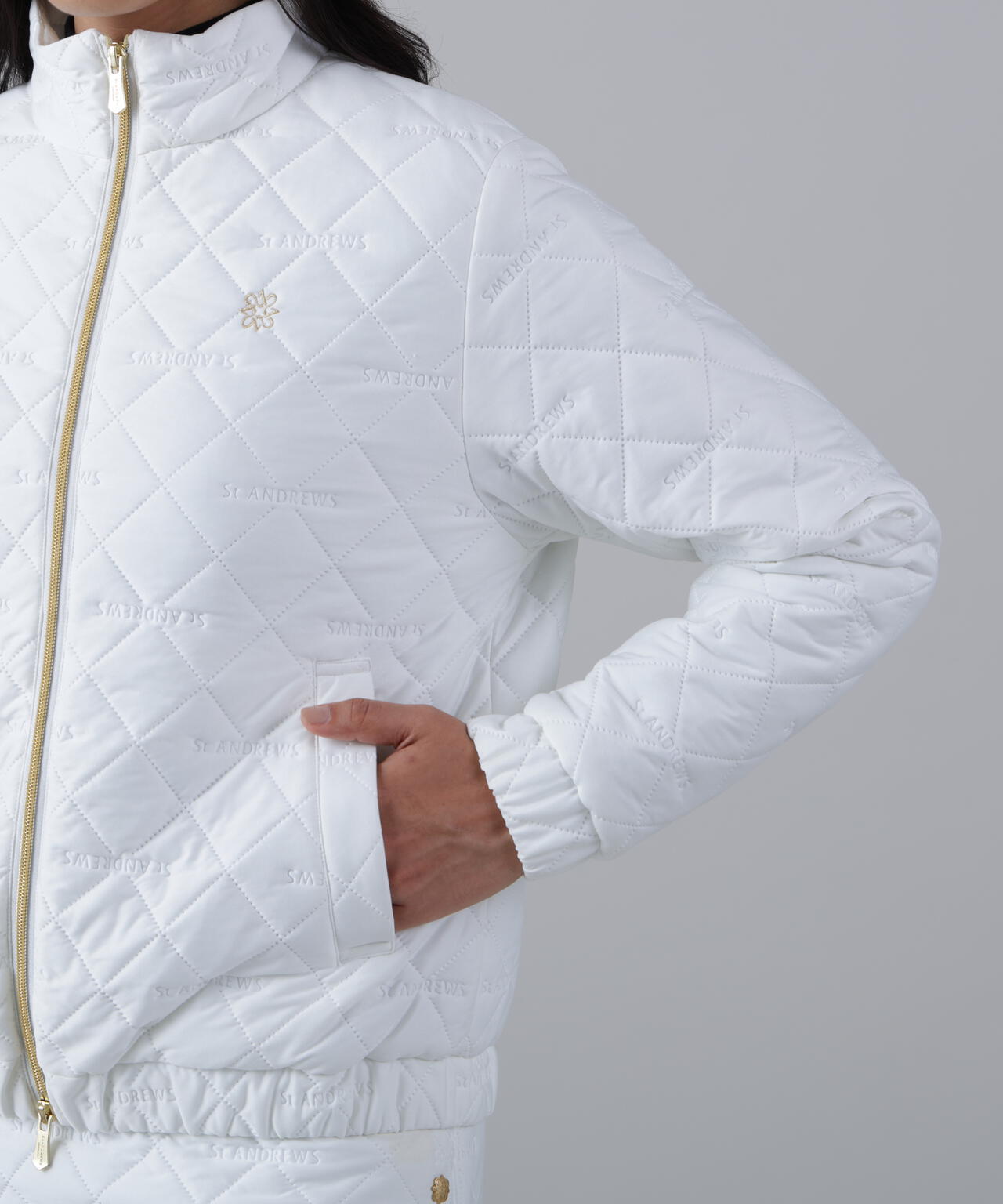 ロゴピンソニック中綿ブルゾン (WOMENS)