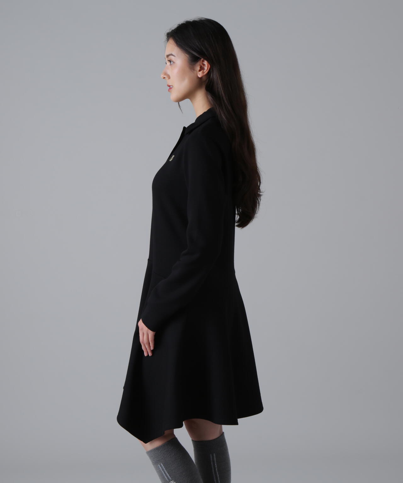 ダンボールニットポロワンピース (WOMENS)