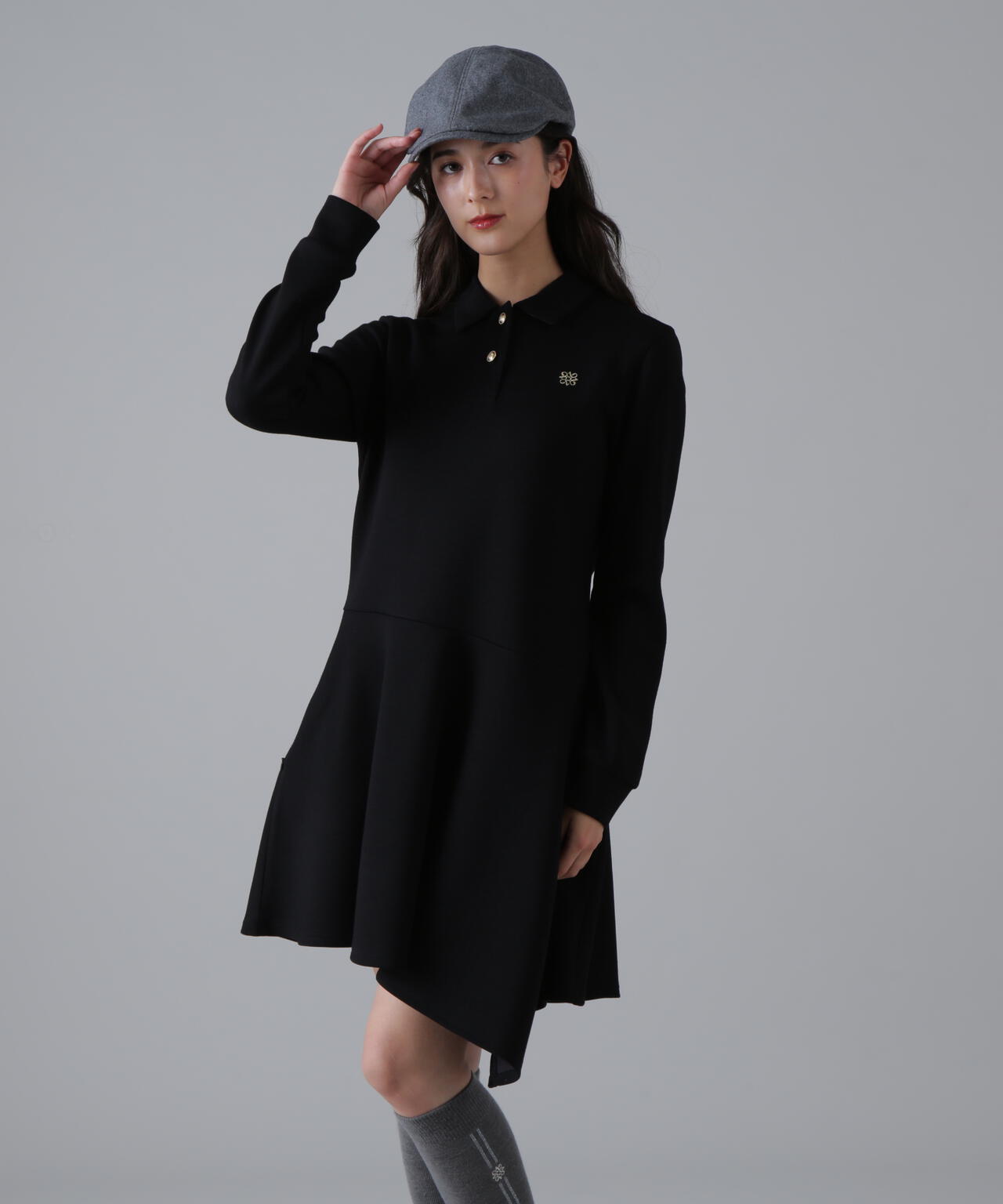 ダンボールニットポロワンピース (WOMENS)