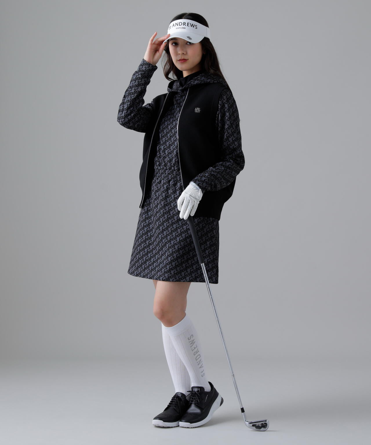 美品 セントアンドリュース ゴルフウェア ワンピース レース ブラック S St ANDREWS ゴルフ ワンピース｜レディースウエア｜ゴルフ｜スポーツ