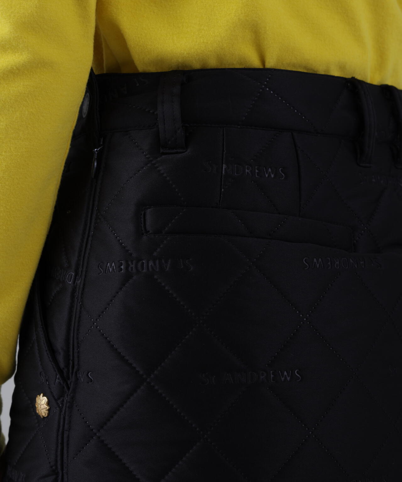 St Andrews 黒 ダウンスカート ロゴピンソニック中綿スカート (WOMENS) | St ANDREWS（セント