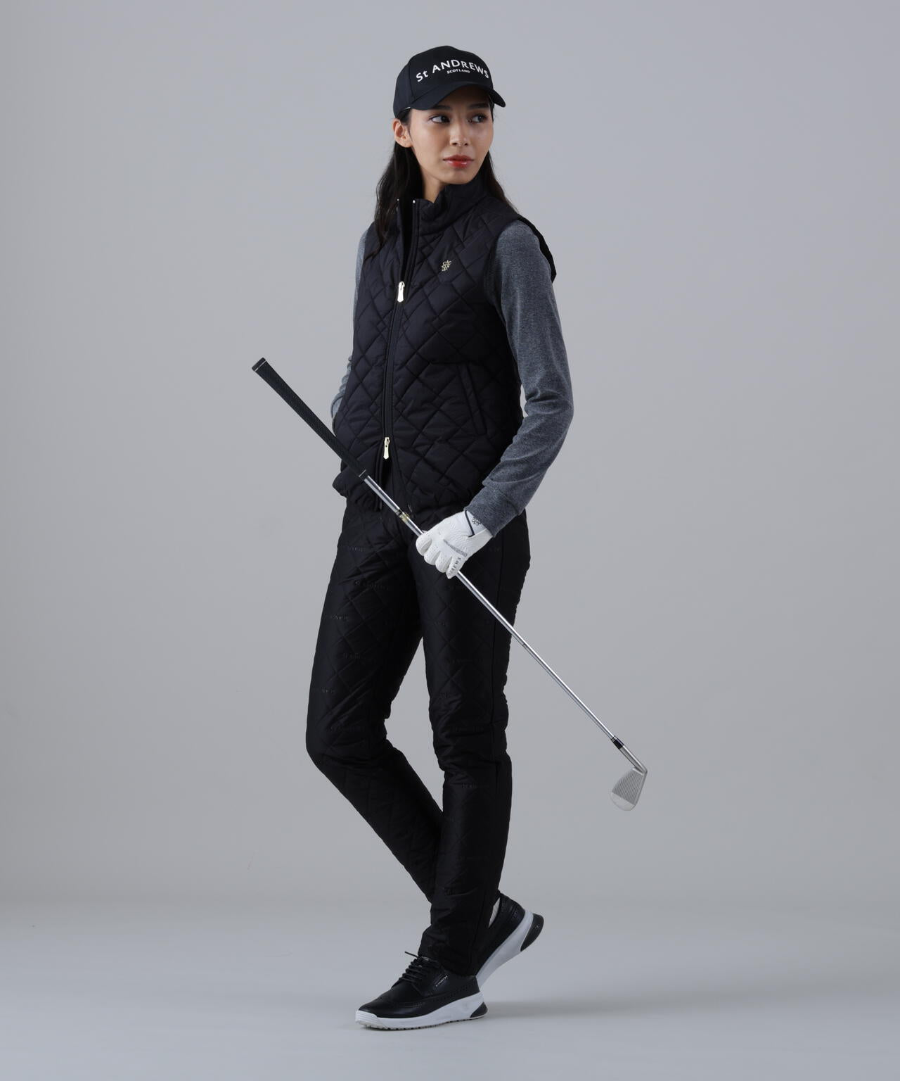 ドットストレッチキルトベスト (WOMENS)