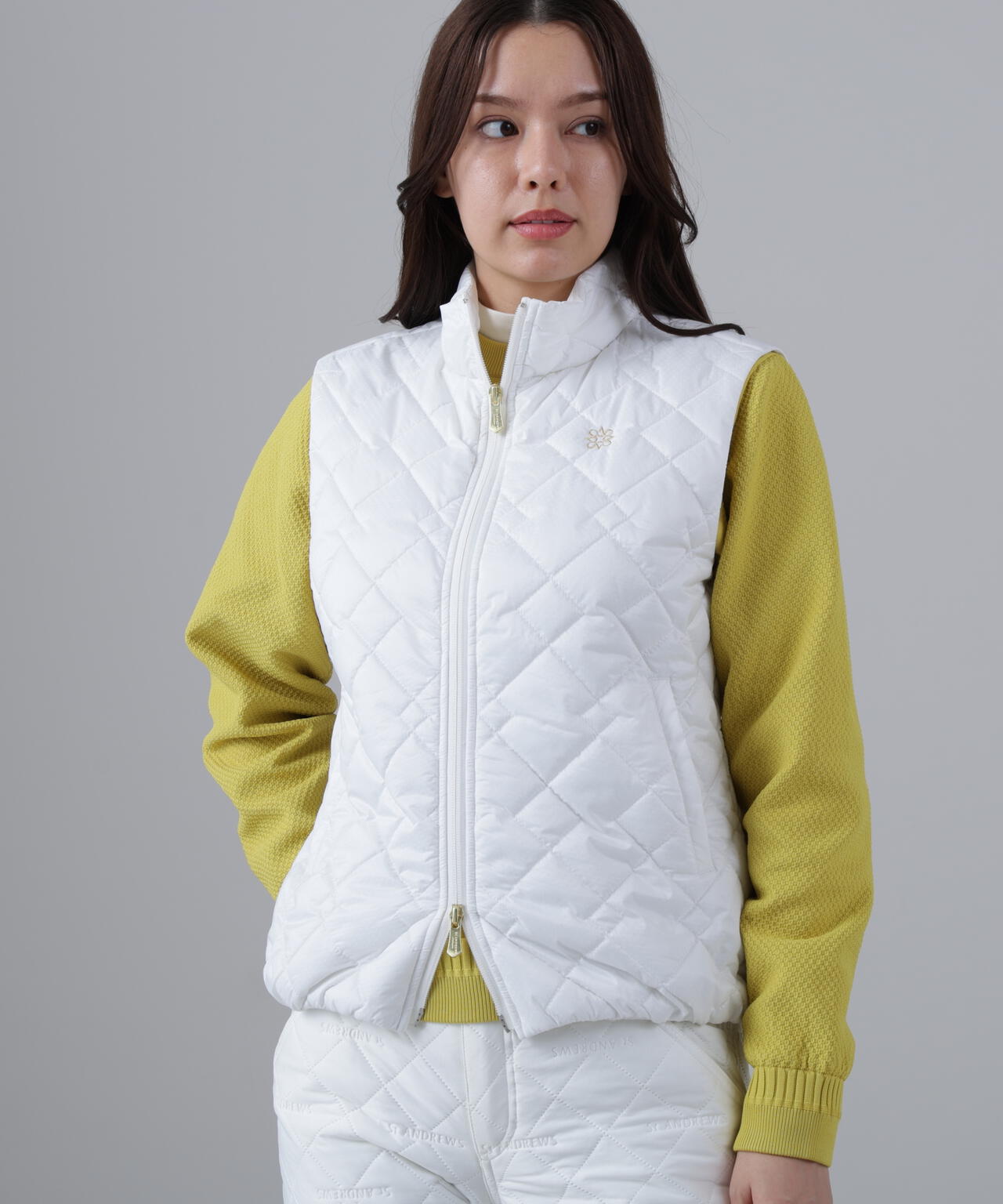 ドットストレッチキルトベスト (WOMENS)