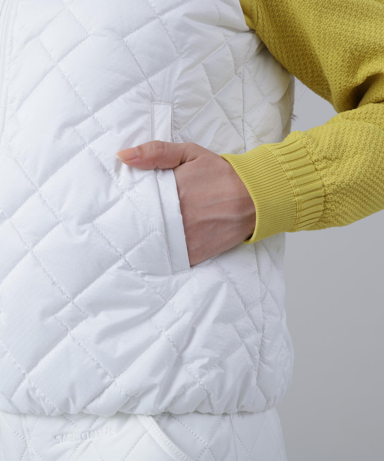 ドットストレッチキルトベスト (WOMENS)