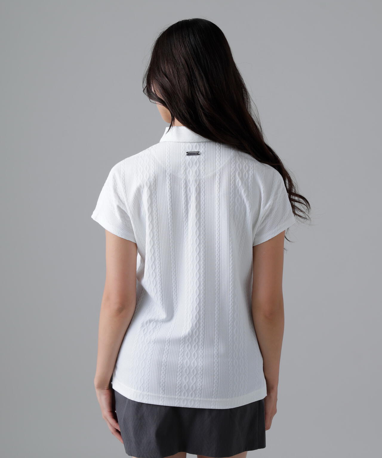 縄柄リンクス半袖シャツ (WOMENS)