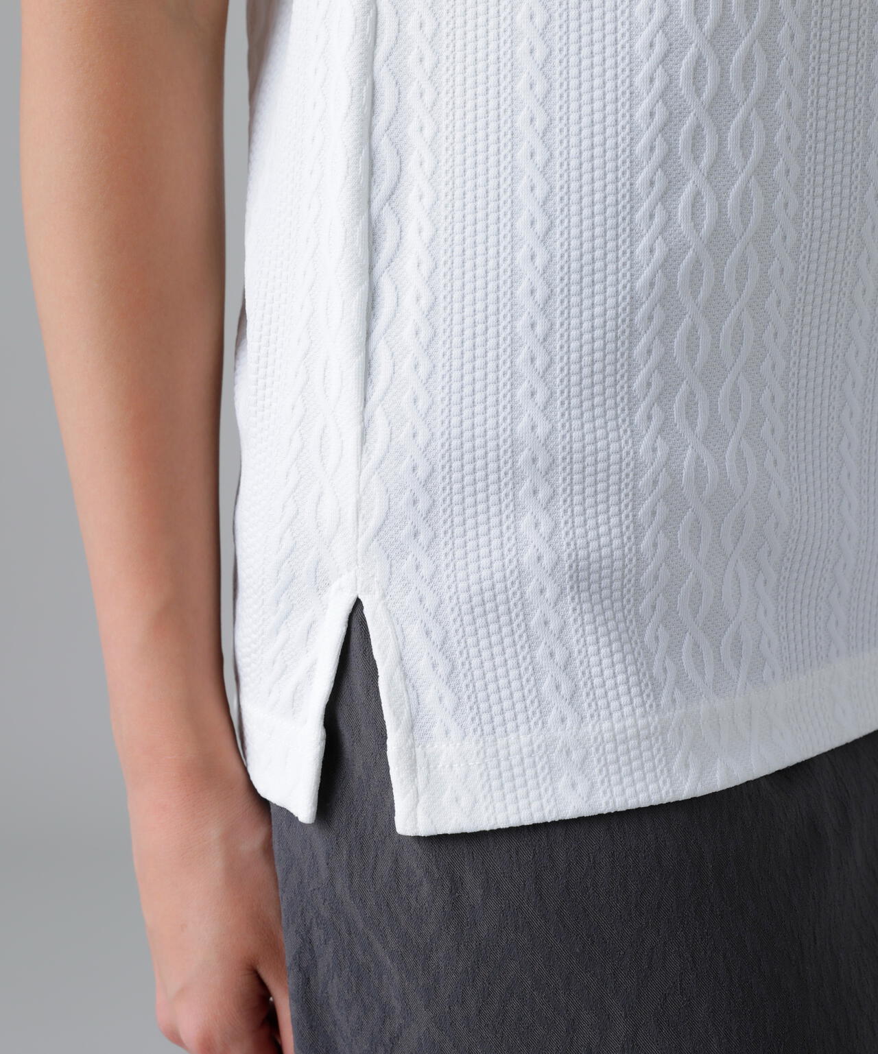 縄柄リンクス半袖シャツ (WOMENS)