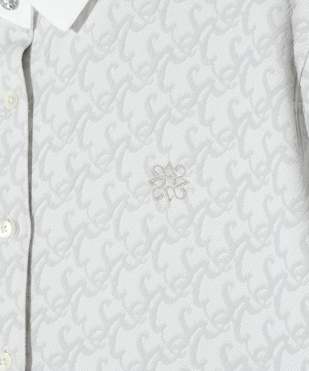 SAロゴふくれジャガード長袖シャツ (WOMENS)